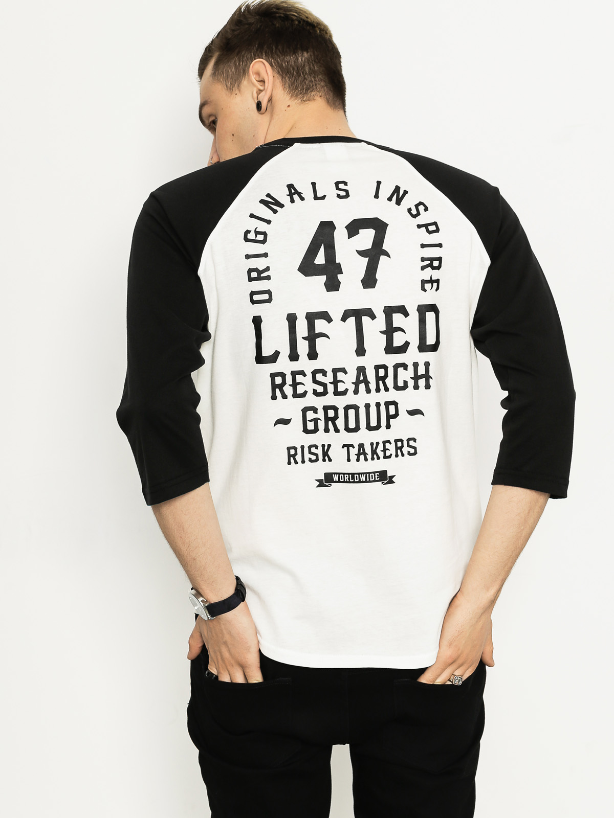 LRG Tričko Inspired Sleeve Raglan 3I4 (white)