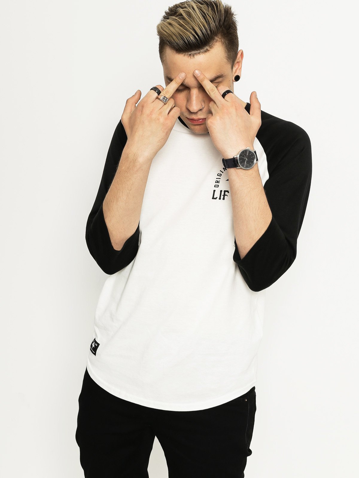 LRG Tričko Inspired Sleeve Raglan 3I4 (white)