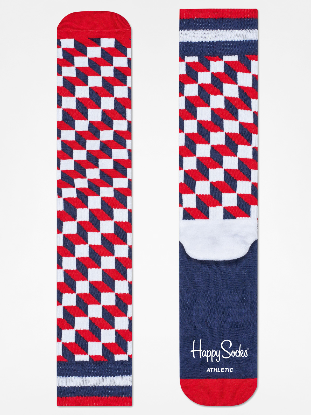 Happy Socks Ponožky Athletic Filled Optic (navy/red/whtie)