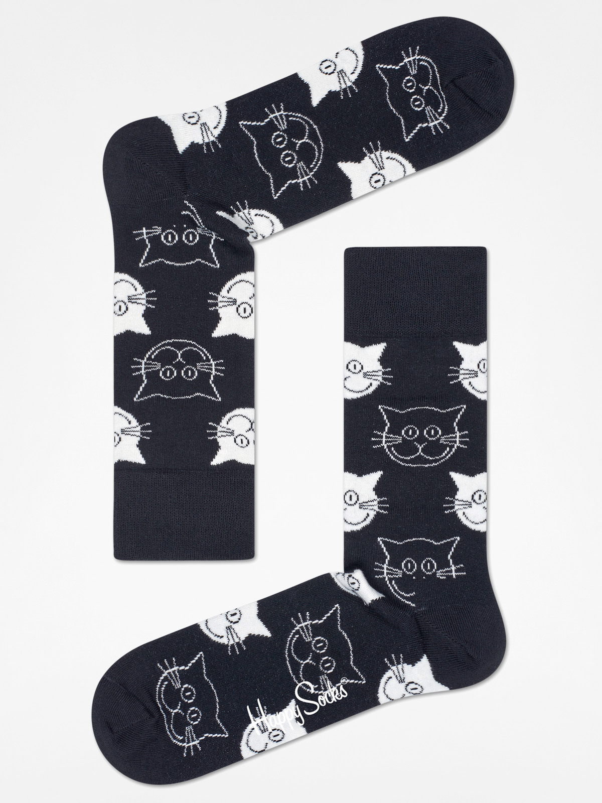 Happy Socks Ponožky Cat (black)
