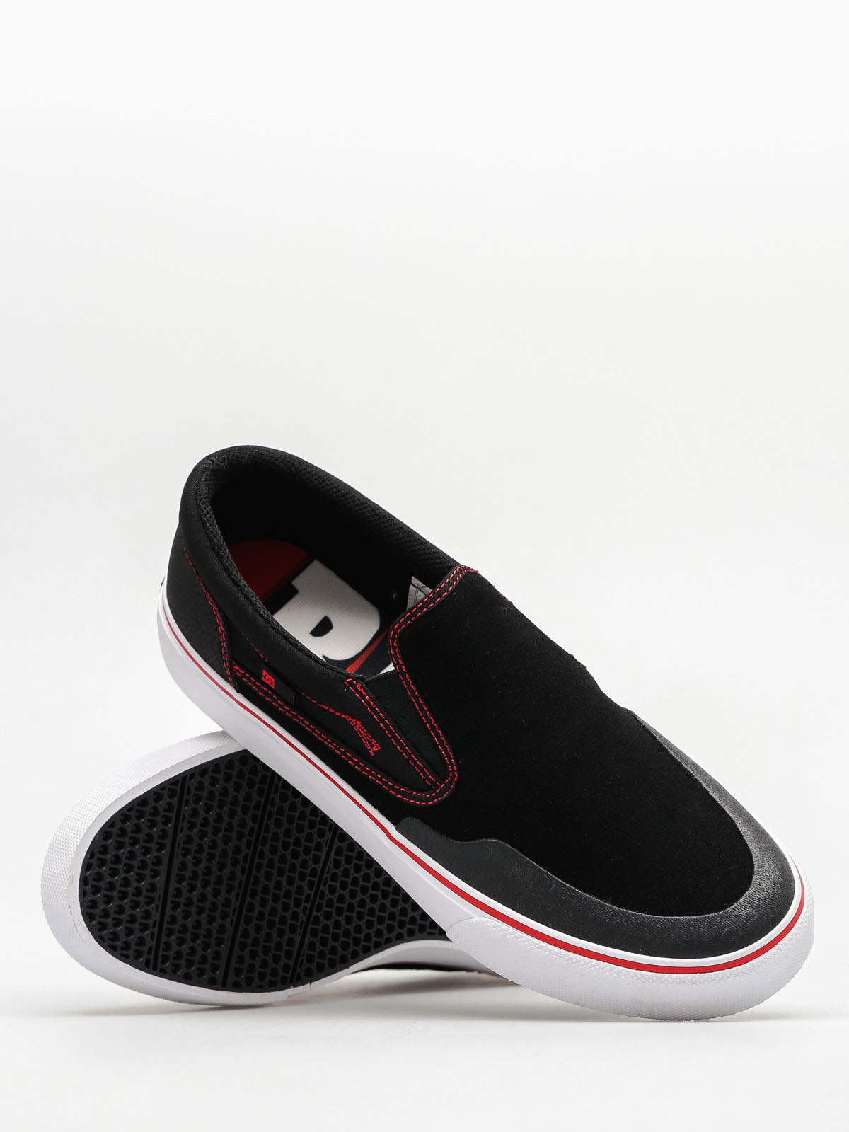 DC Boty Trase Slip On S Rt (black/red/white)