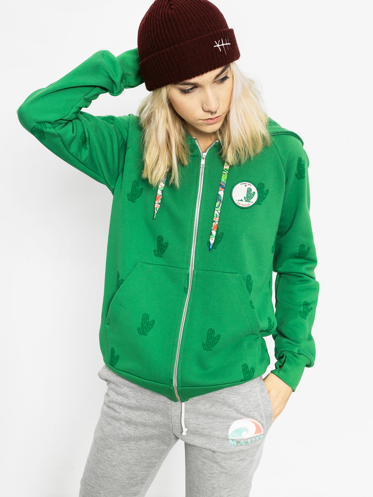 Femi Pleasure Mikina s kapucí Cactus ZHD Wmn (hgr)
