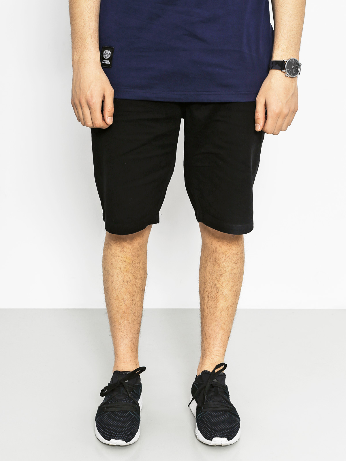 MassDnm Kraťasy Classic Chino Straight Fit (black)