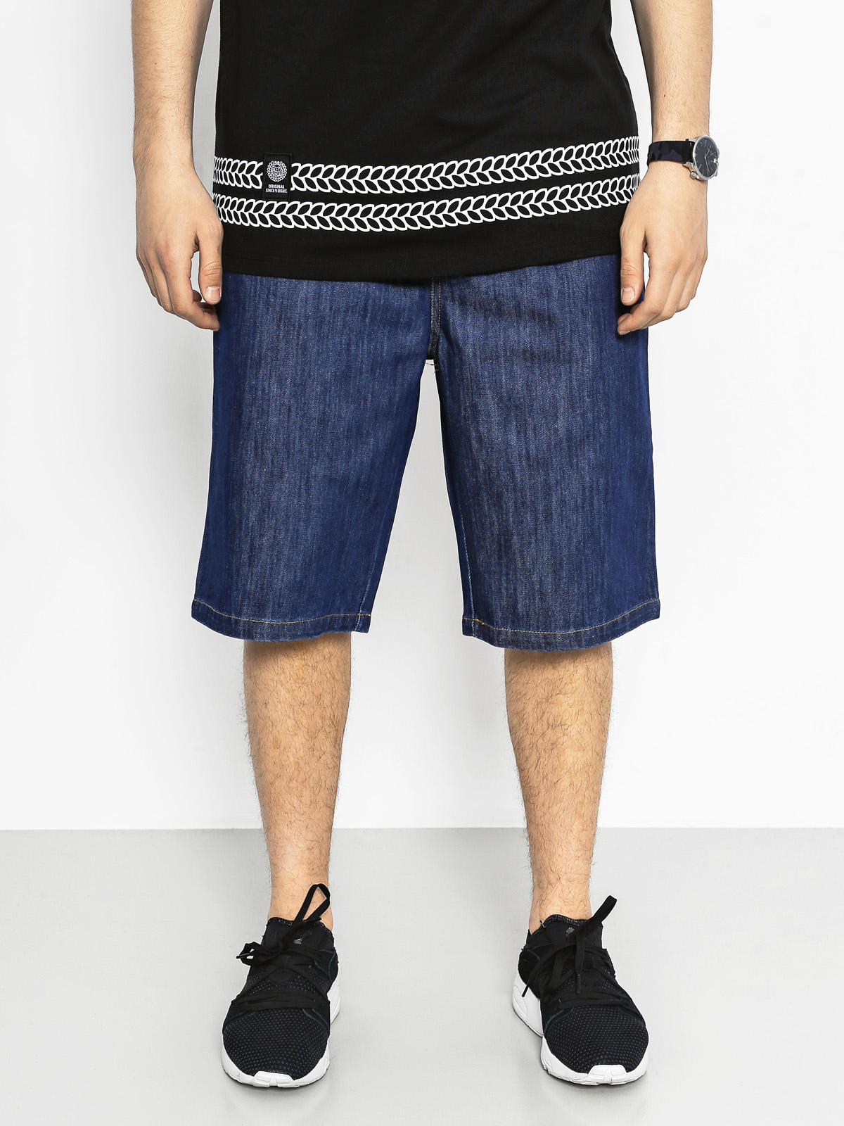 MassDnm Kraťasy Drop Regular Fit (dark rinse)