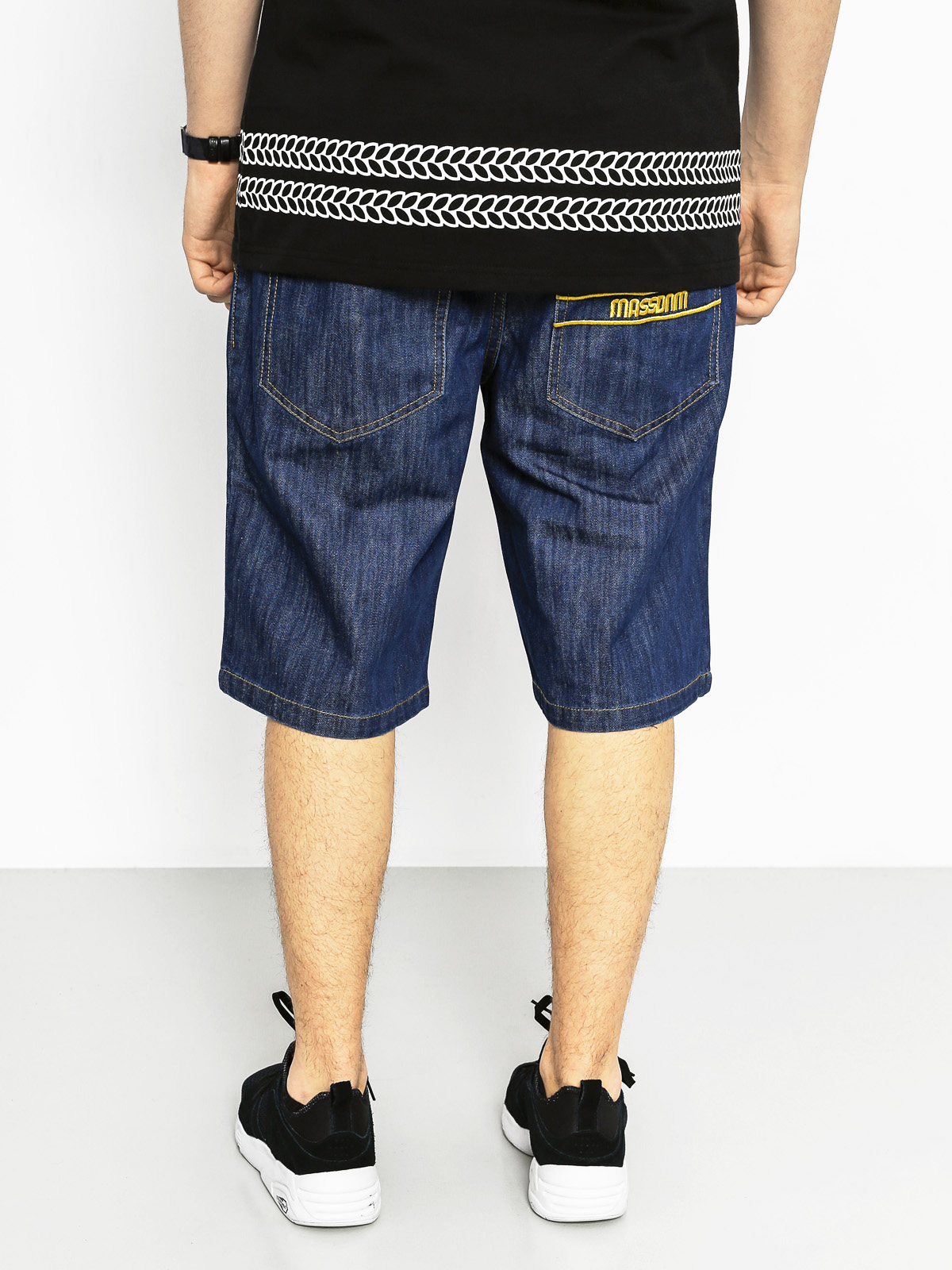 MassDnm Kraťasy Drop Regular Fit (dark rinse)