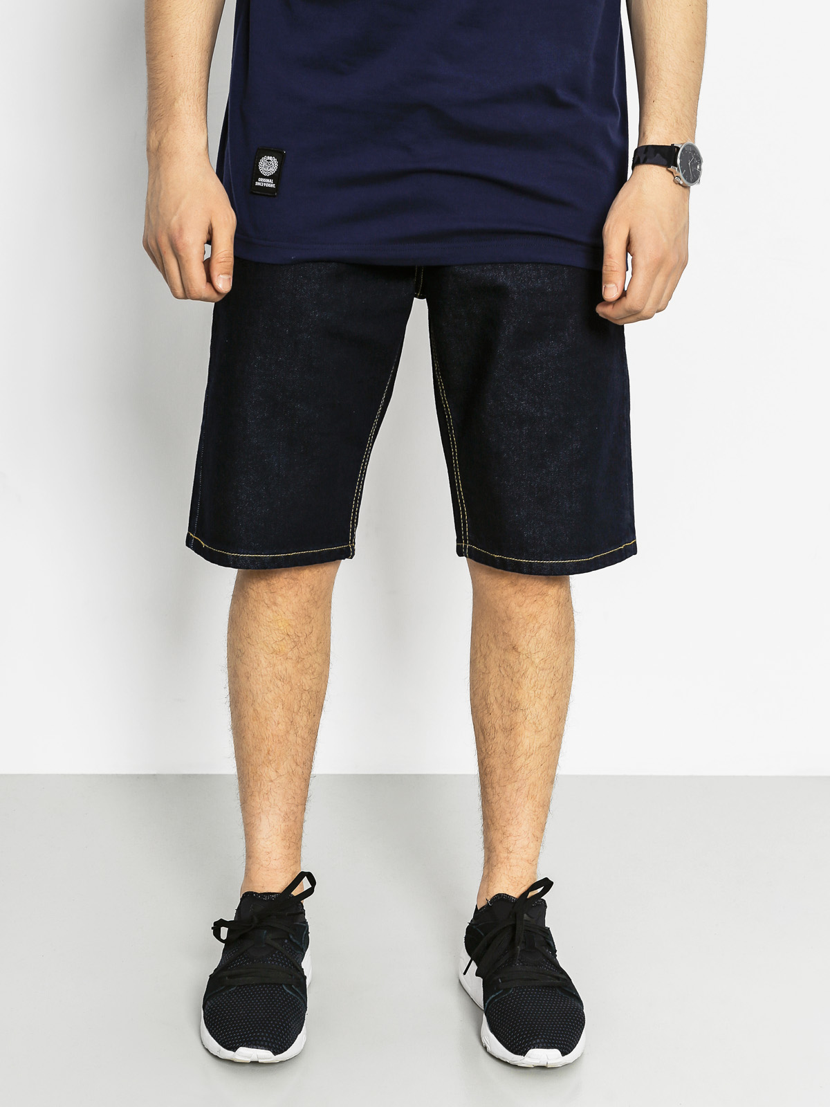 MassDnm Kraťasy Flip Straight Fit (dark rinse)