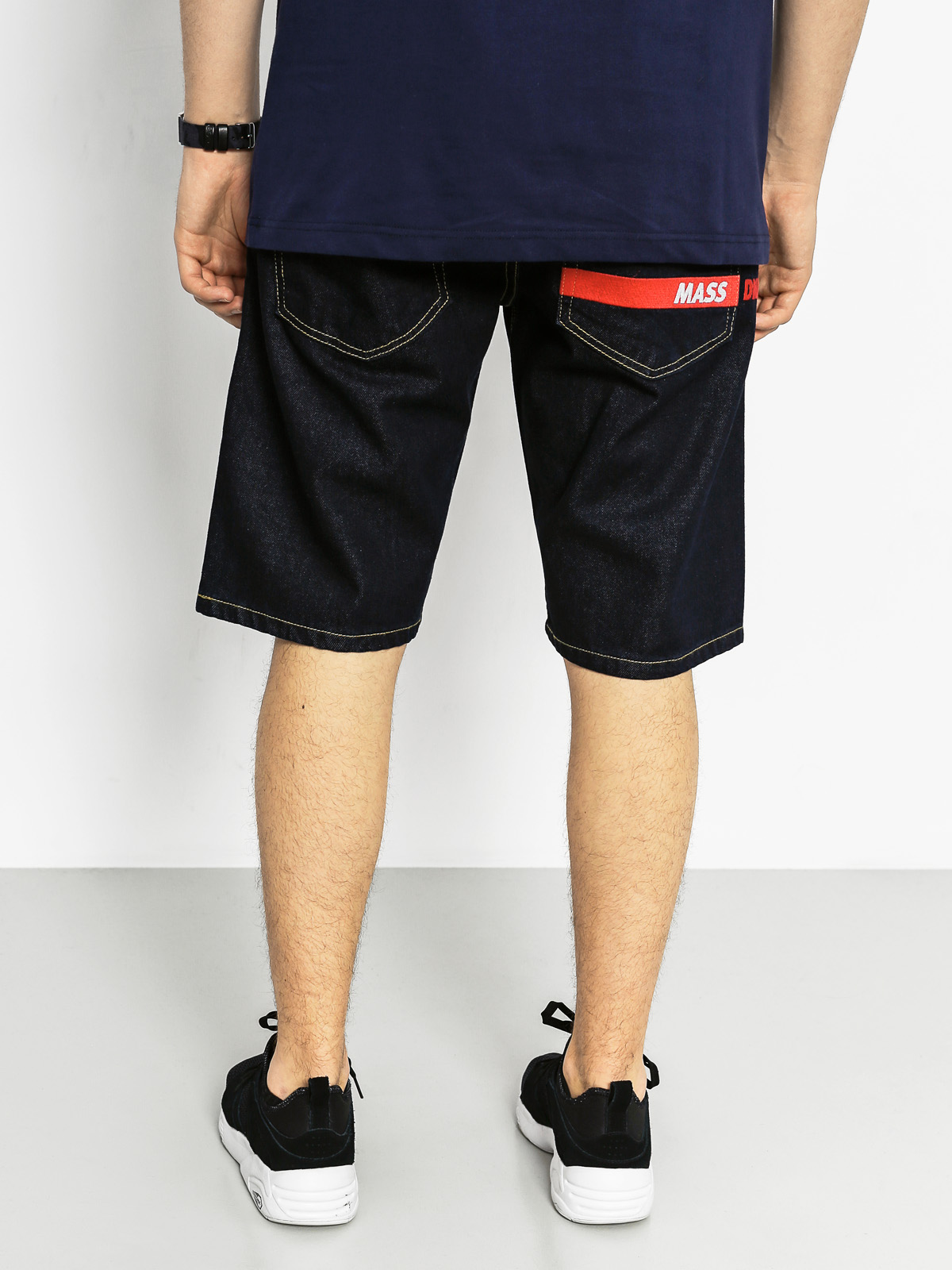 MassDnm Kraťasy Flip Straight Fit (dark rinse)