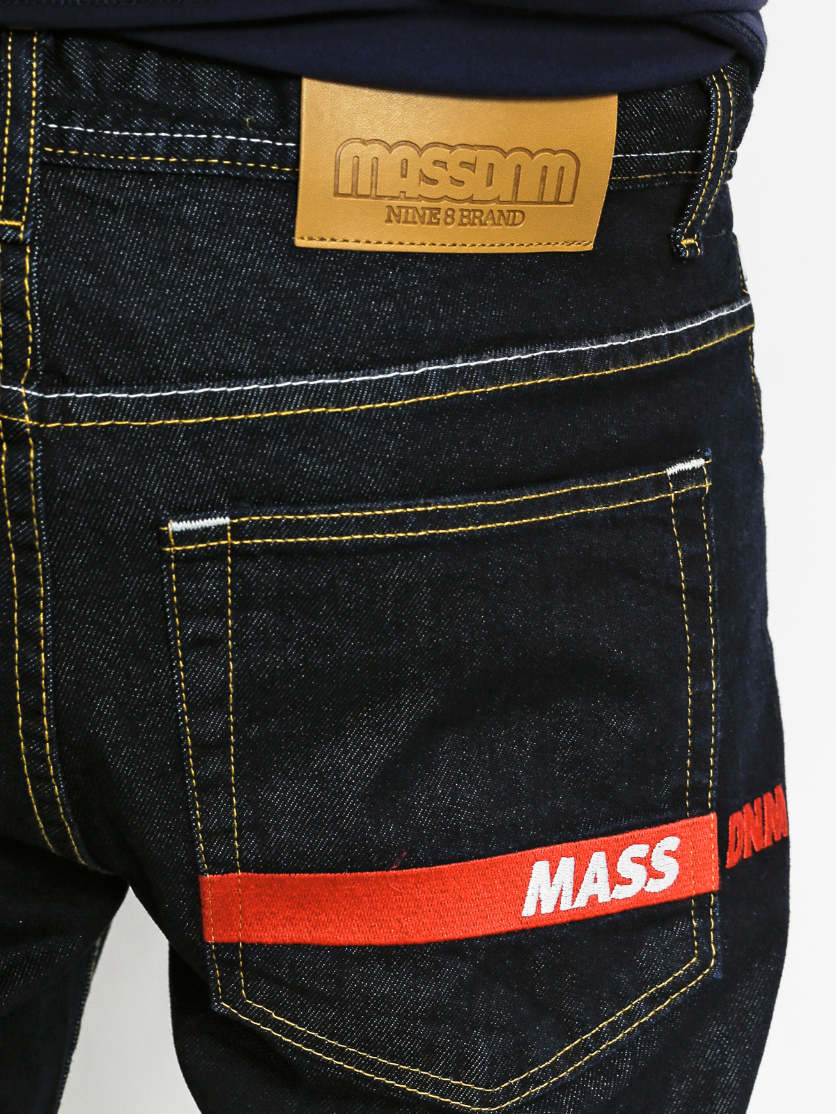 MassDnm Kraťasy Flip Straight Fit (dark rinse)