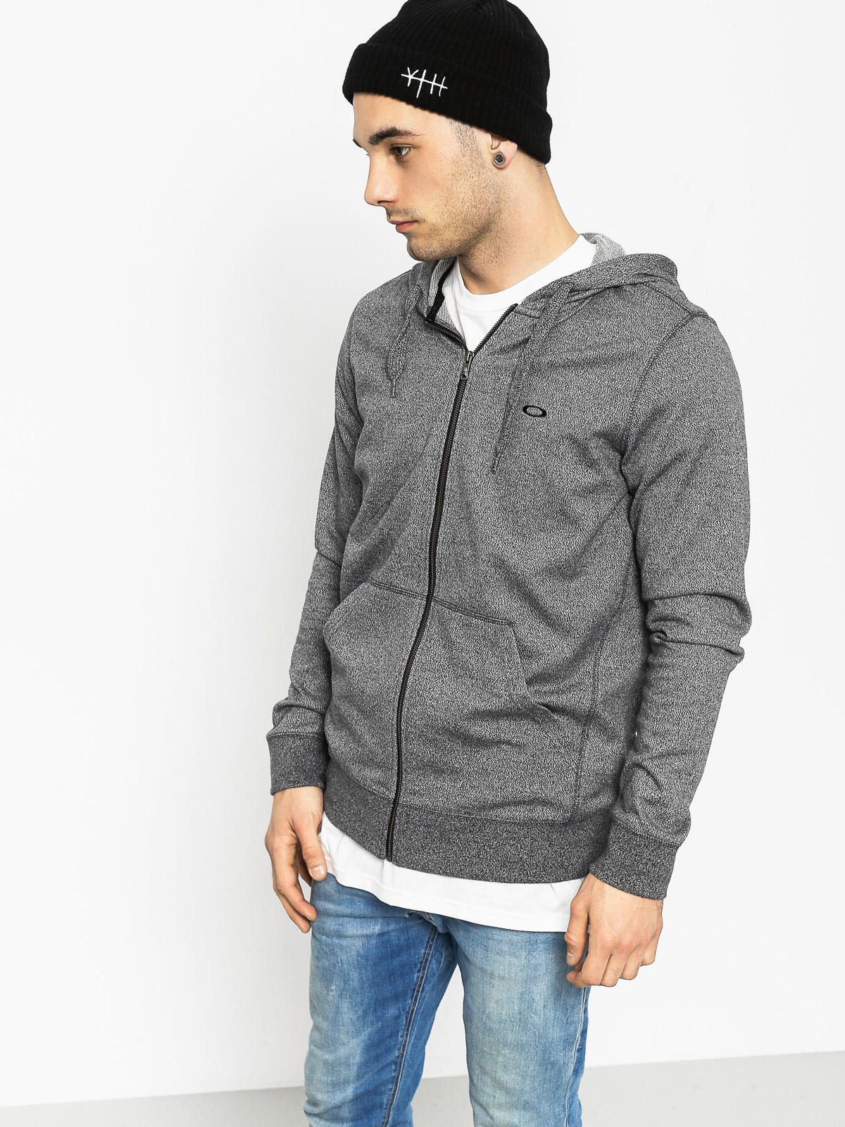 Mikina s kapucí Oakley Pennycross ZHD (blackout light heather)