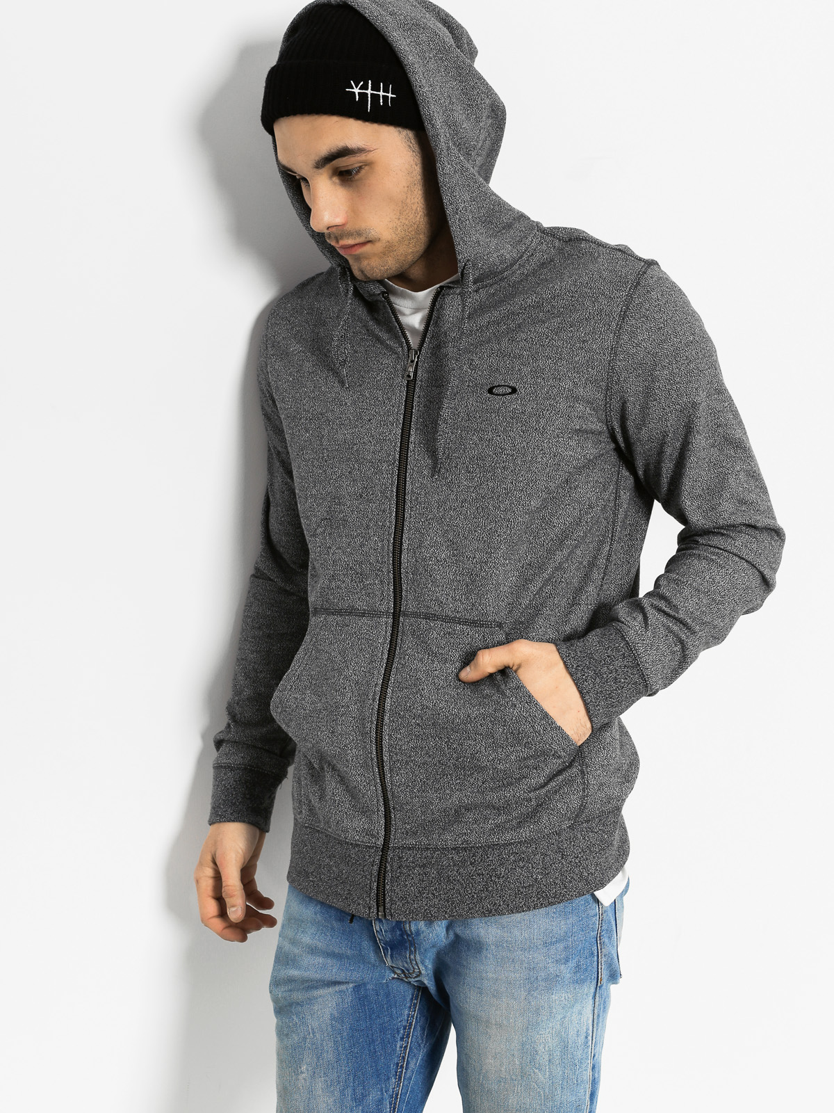 Mikina s kapucí Oakley Pennycross ZHD (blackout light heather)