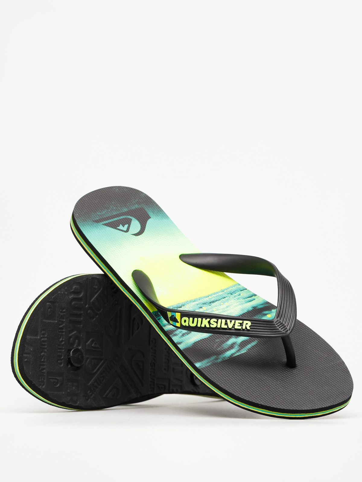 Quiksilver Plážovky Molokai Hold Down (black/lime)