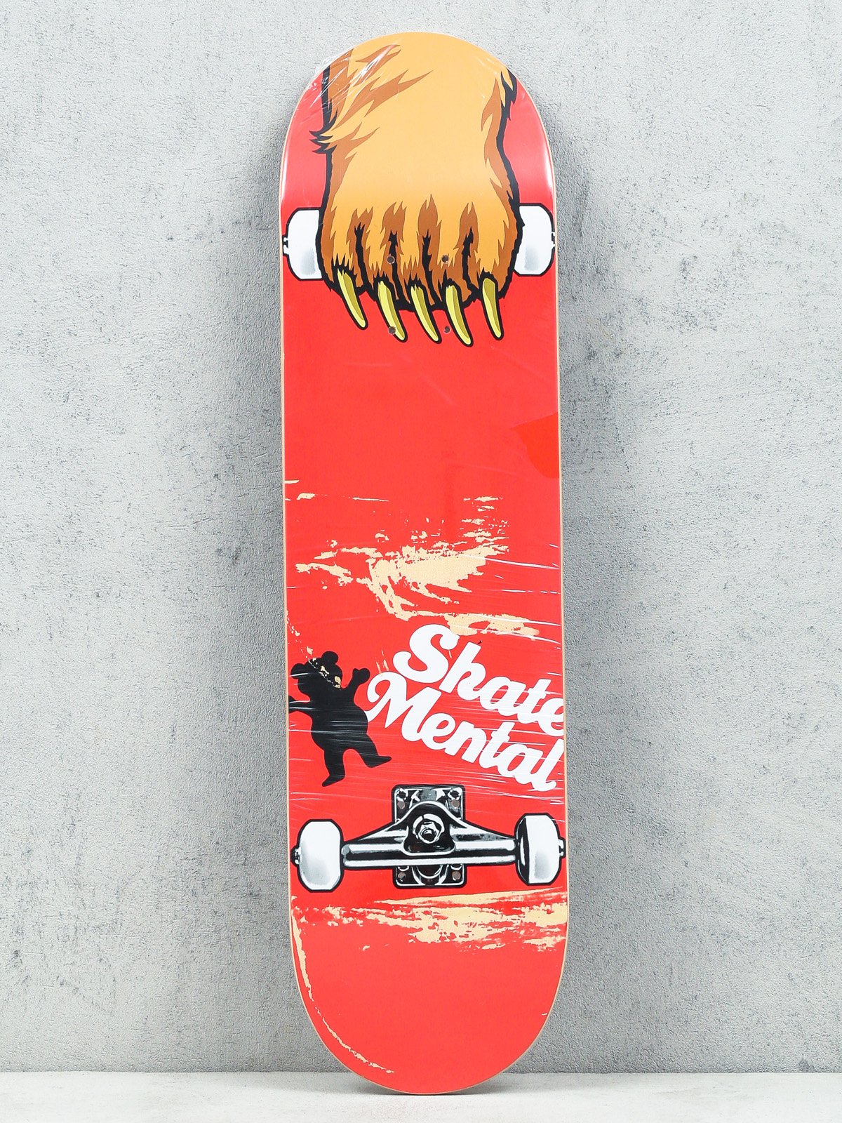 Deska Grizzly Griptape Skate Mental Maul Grab (red)