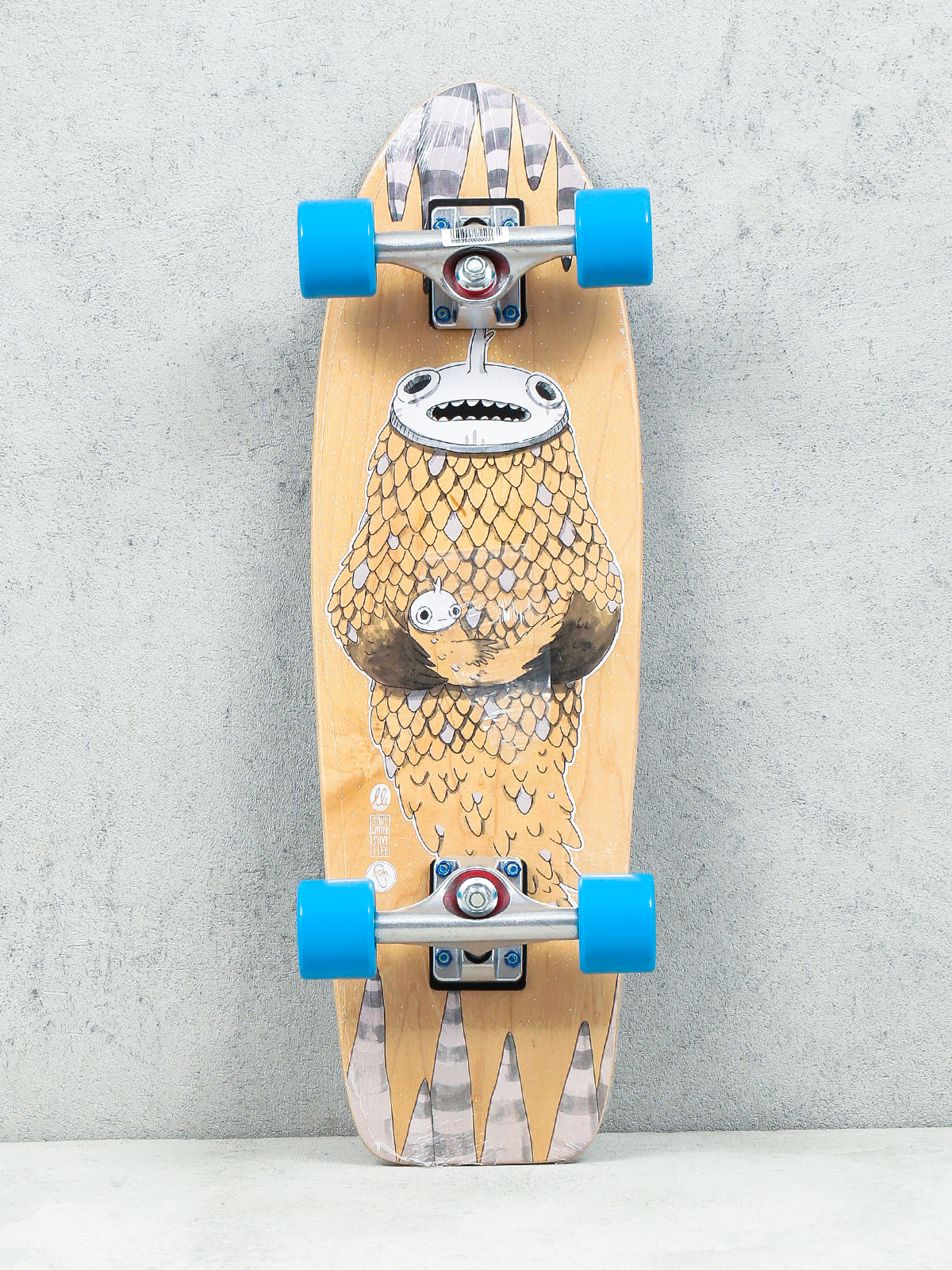 Cruiser Fish Skateboards Narwahal (silver/blue)