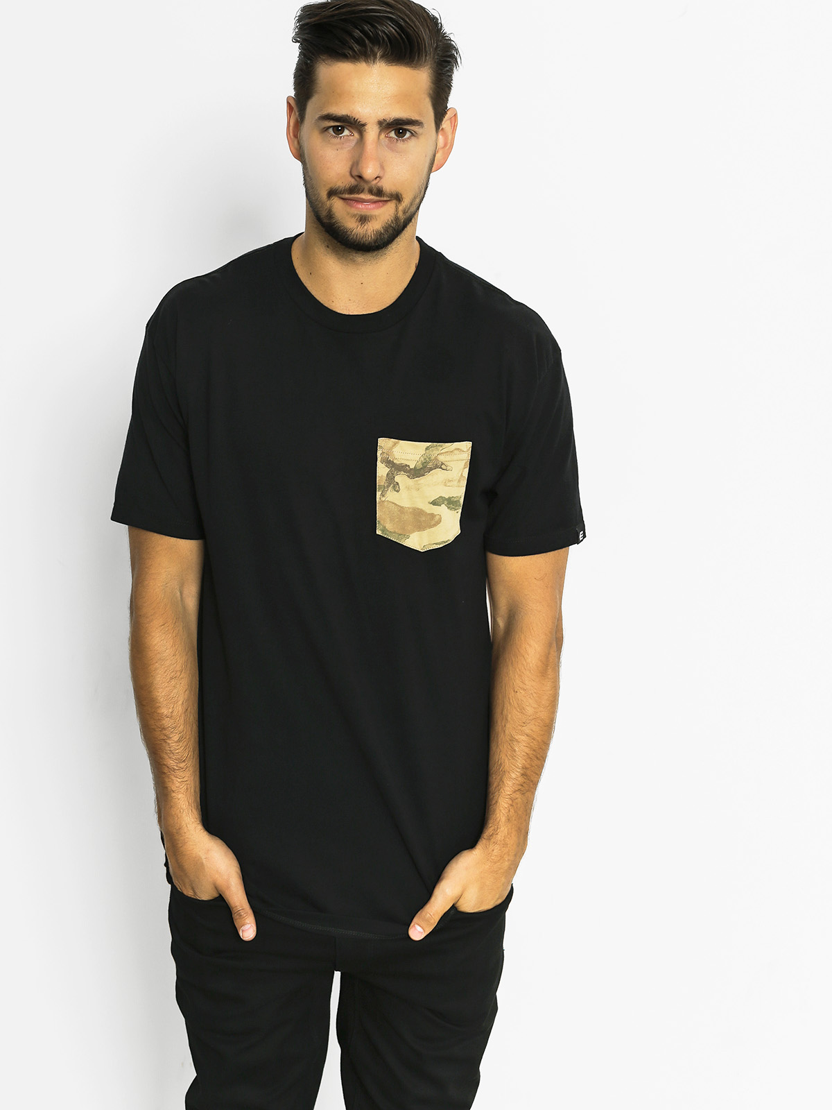 Etnies Tričko Flow Camo Pocket (black)