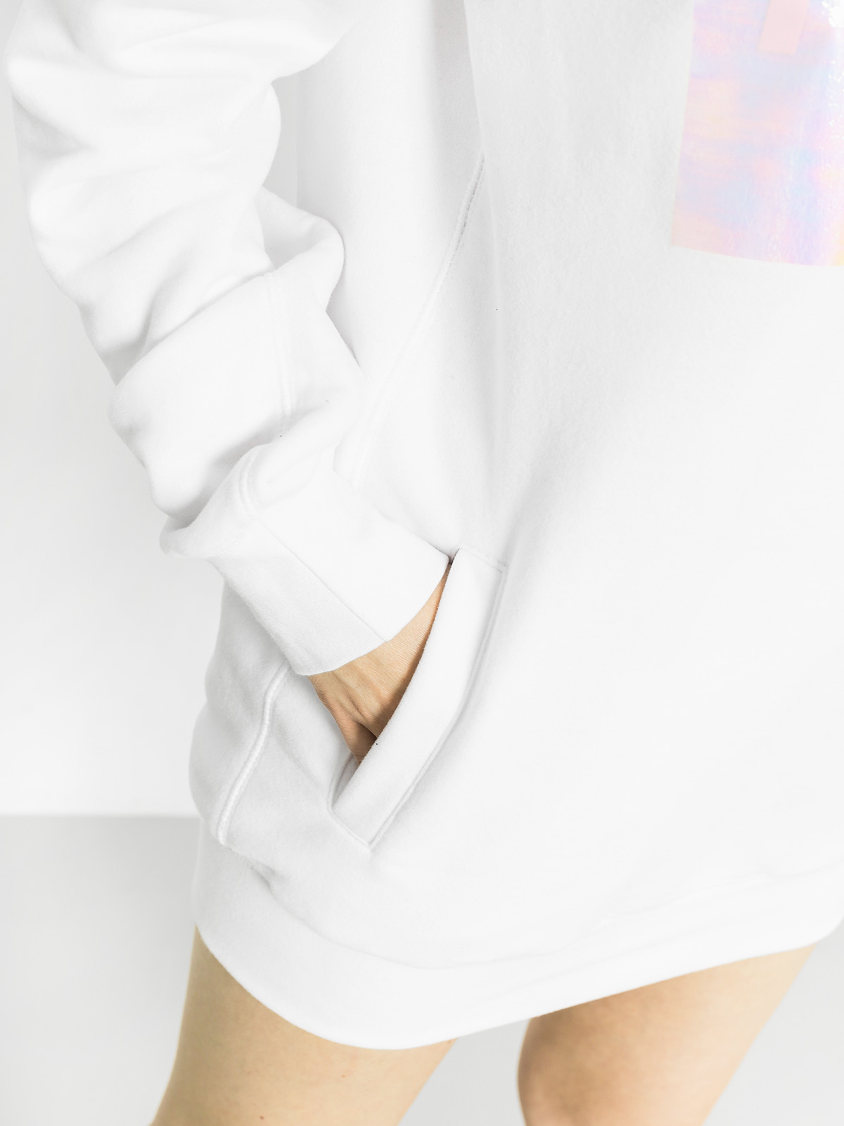 Prosto Mikina s kapucí Mirror HD (white)