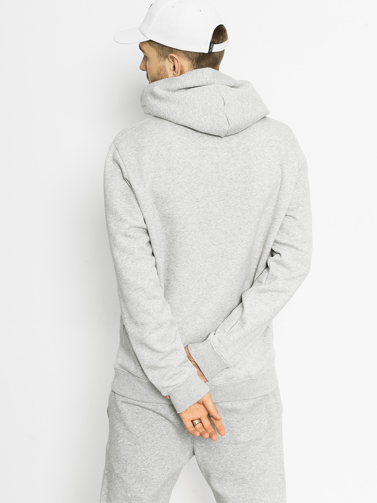 Quiksilver Mikina s kapucí Comfort Place HD (light grey heather)