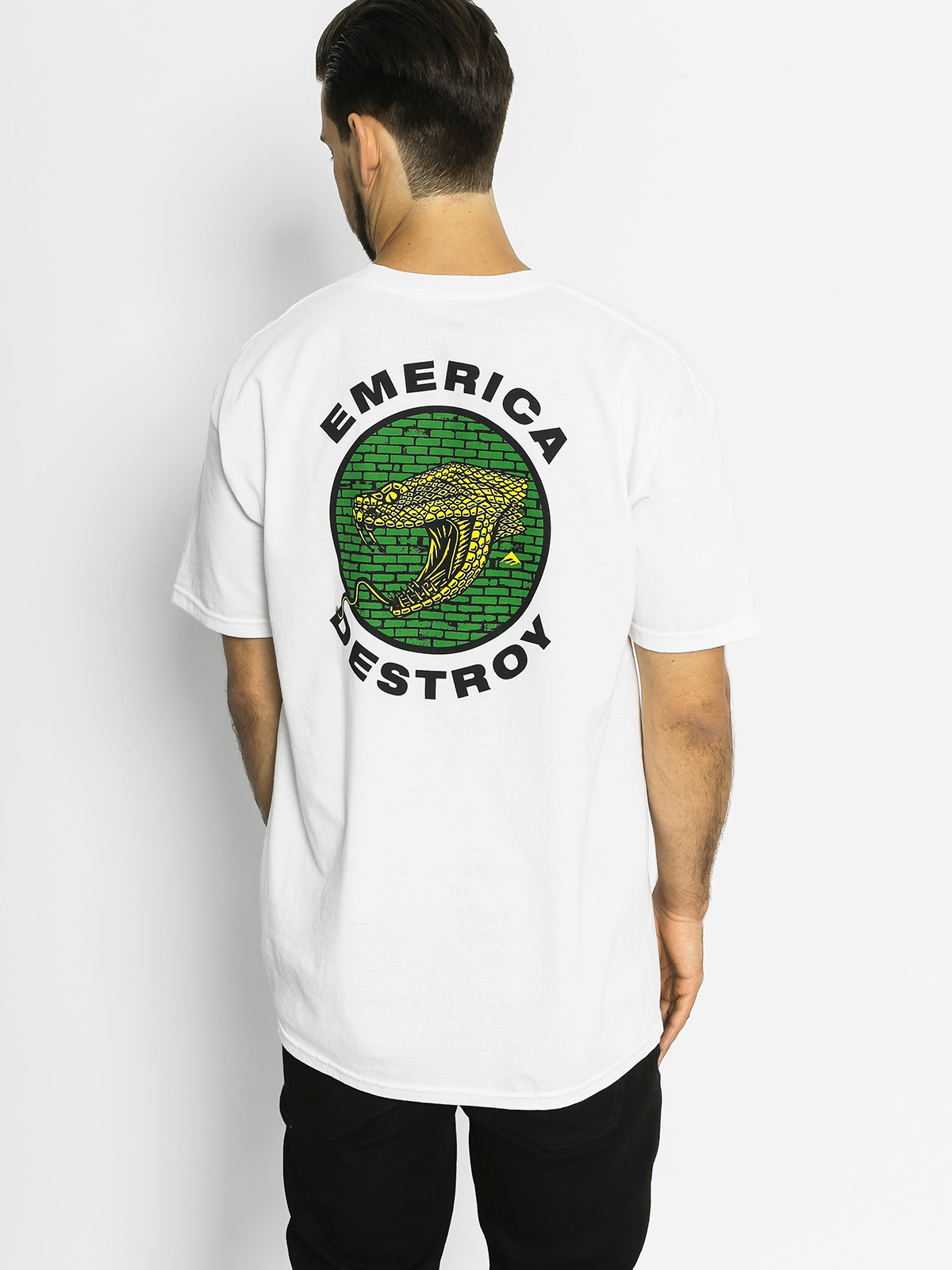 Tričko Emerica Snake And Destroy (white)