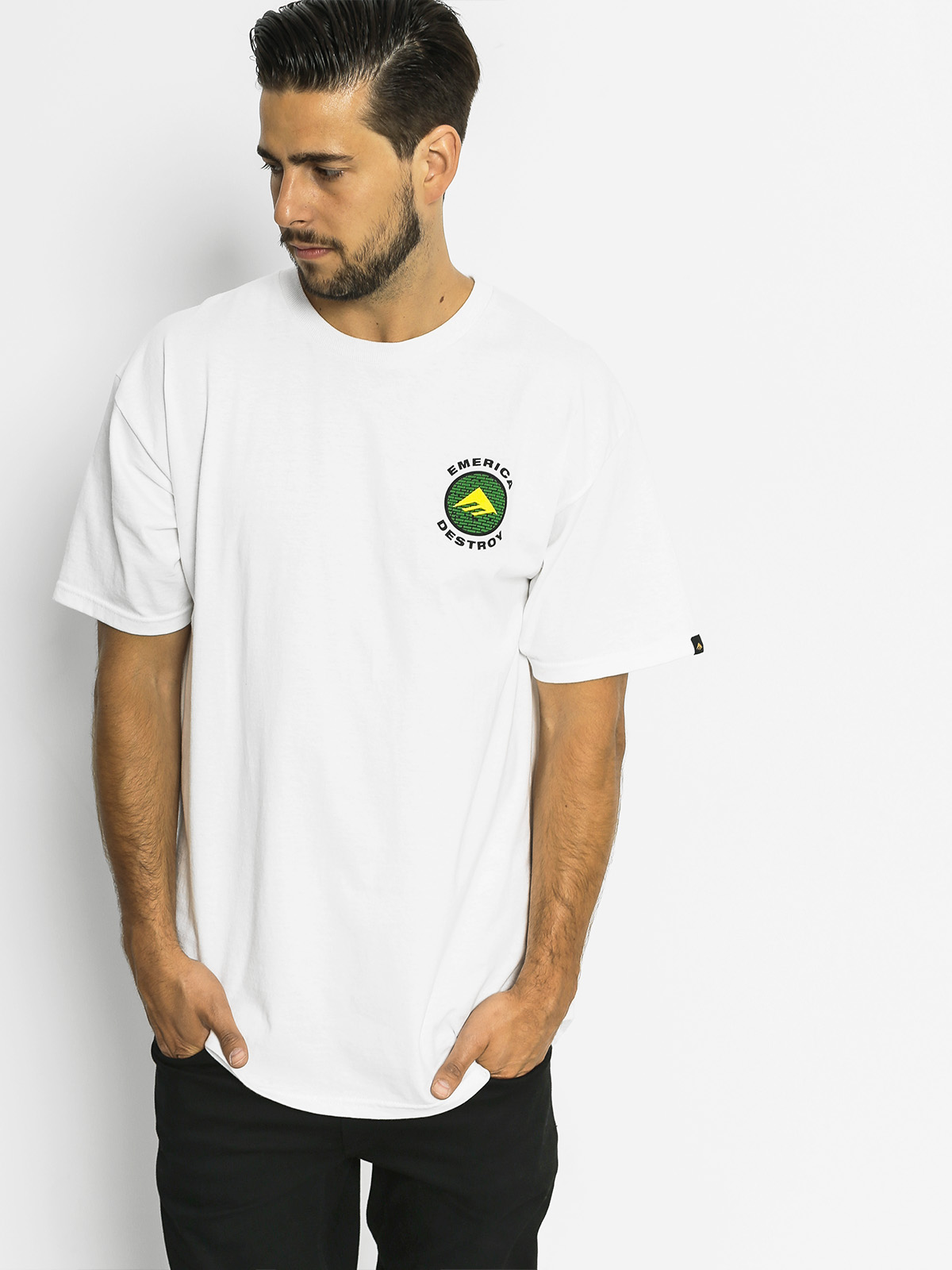 Tričko Emerica Snake And Destroy (white)