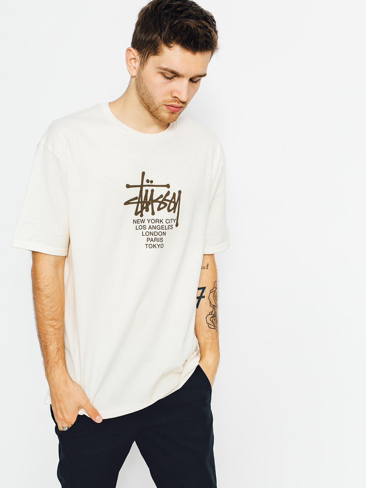Tričko Stussy Big Cities (natural)