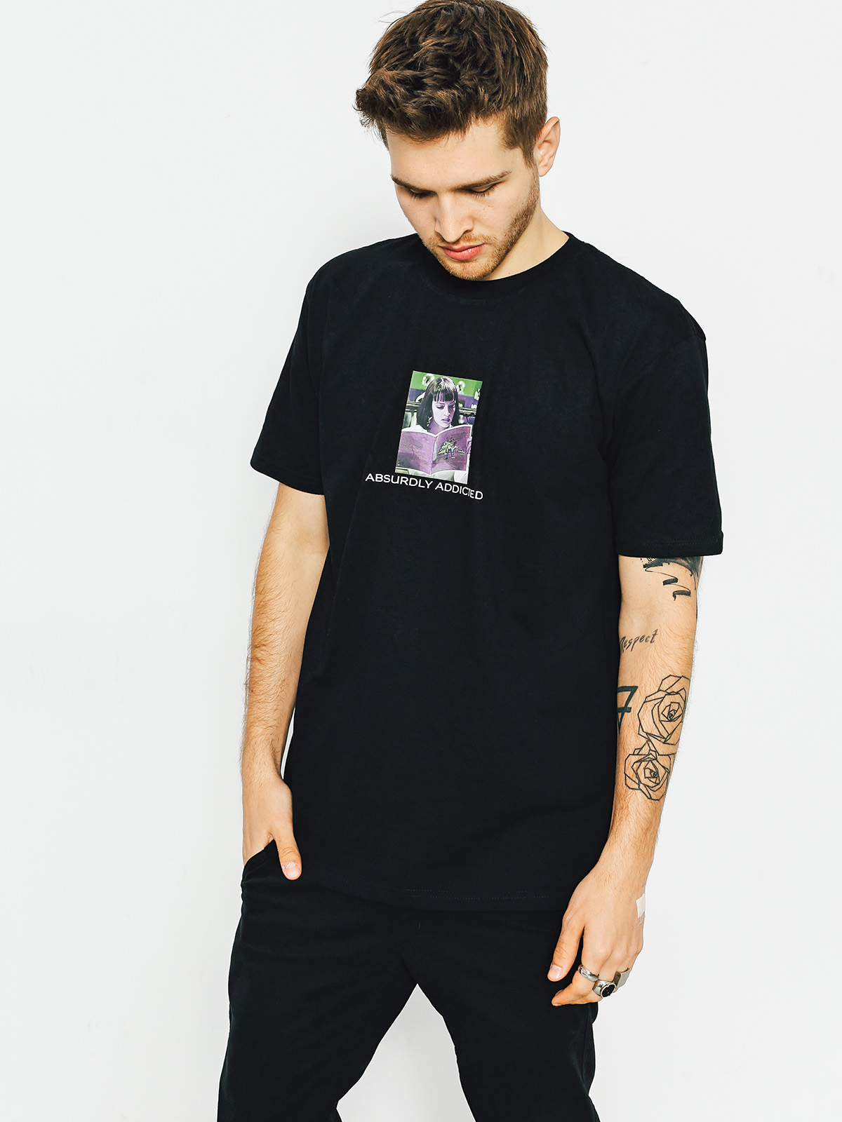 Tričko We Peace It Absurdly Addicted (black)