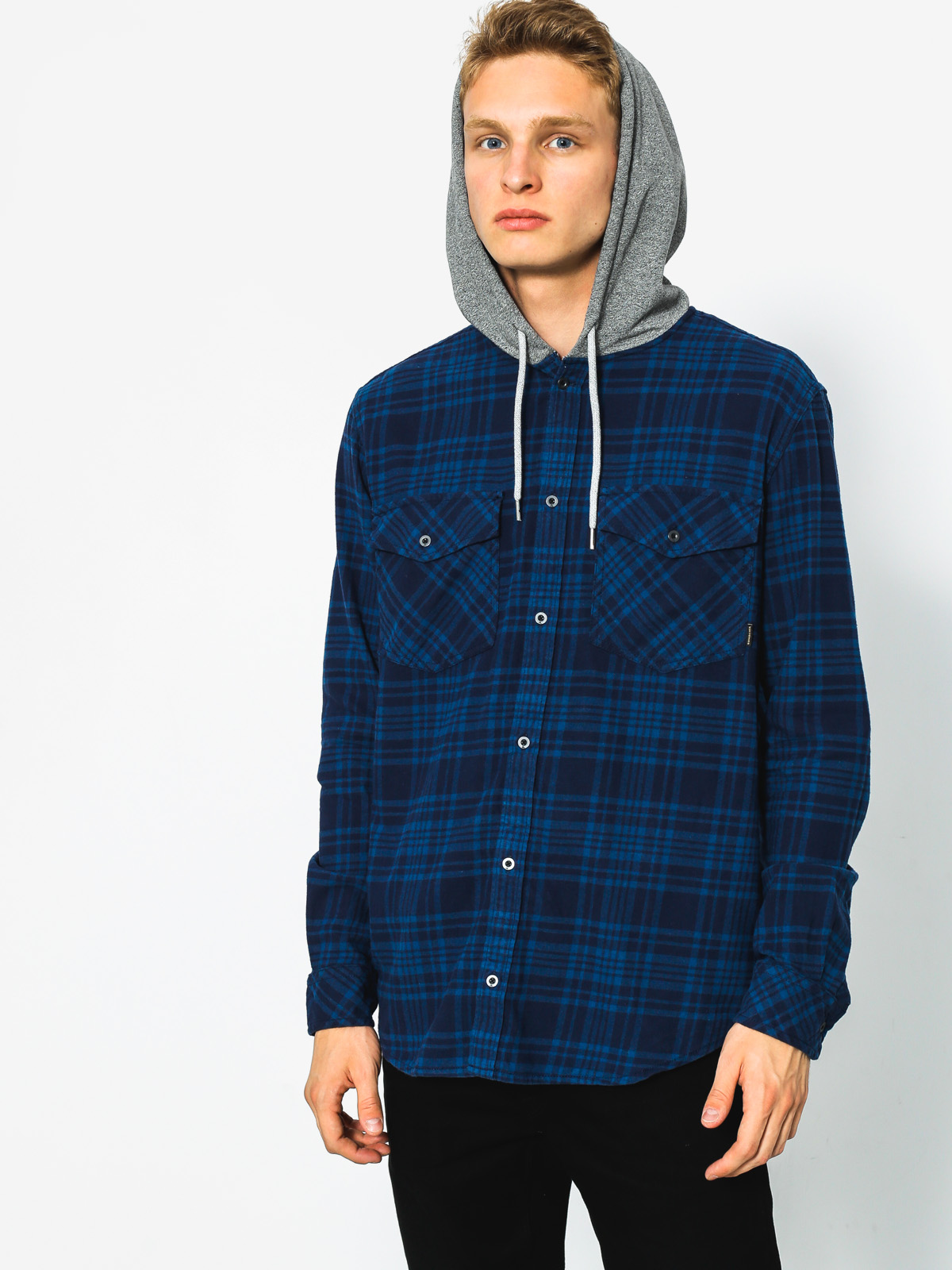 Košile Quiksilver Snap Up LS (navy snap up)
