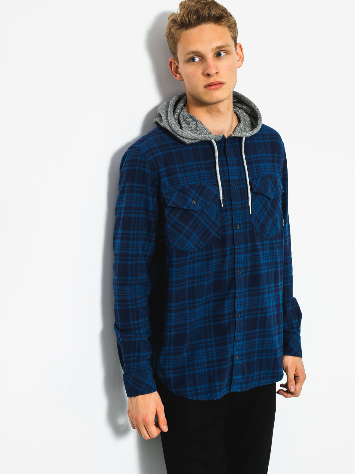 Košile Quiksilver Snap Up LS (navy snap up)