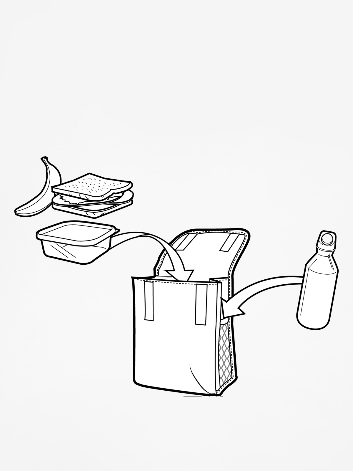 Taška na lunch Burton Lunch Sack (starling sedona prnt)