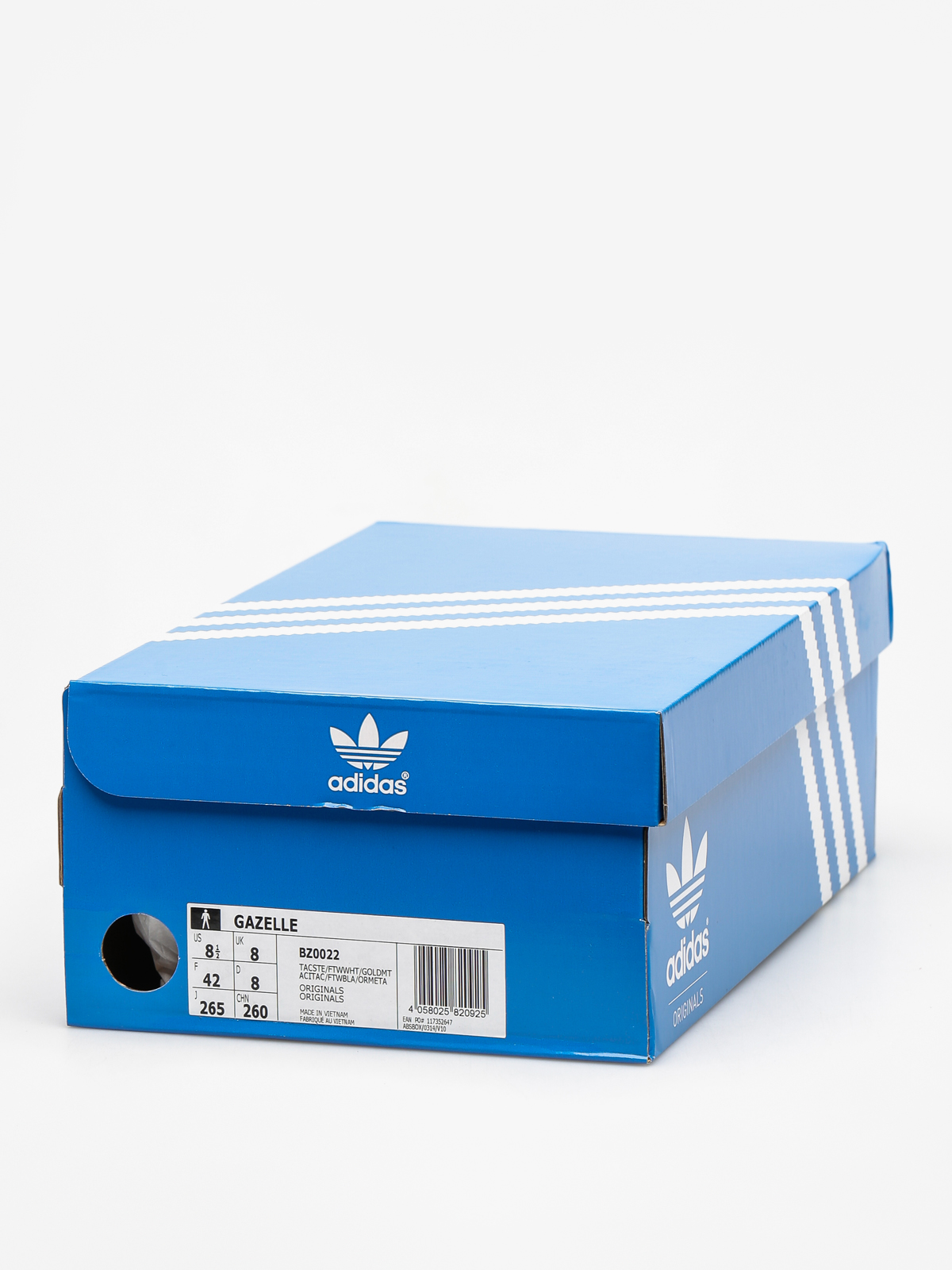 Boty adidas Gazelle (tactile steel f17/ftwr white/gold met)