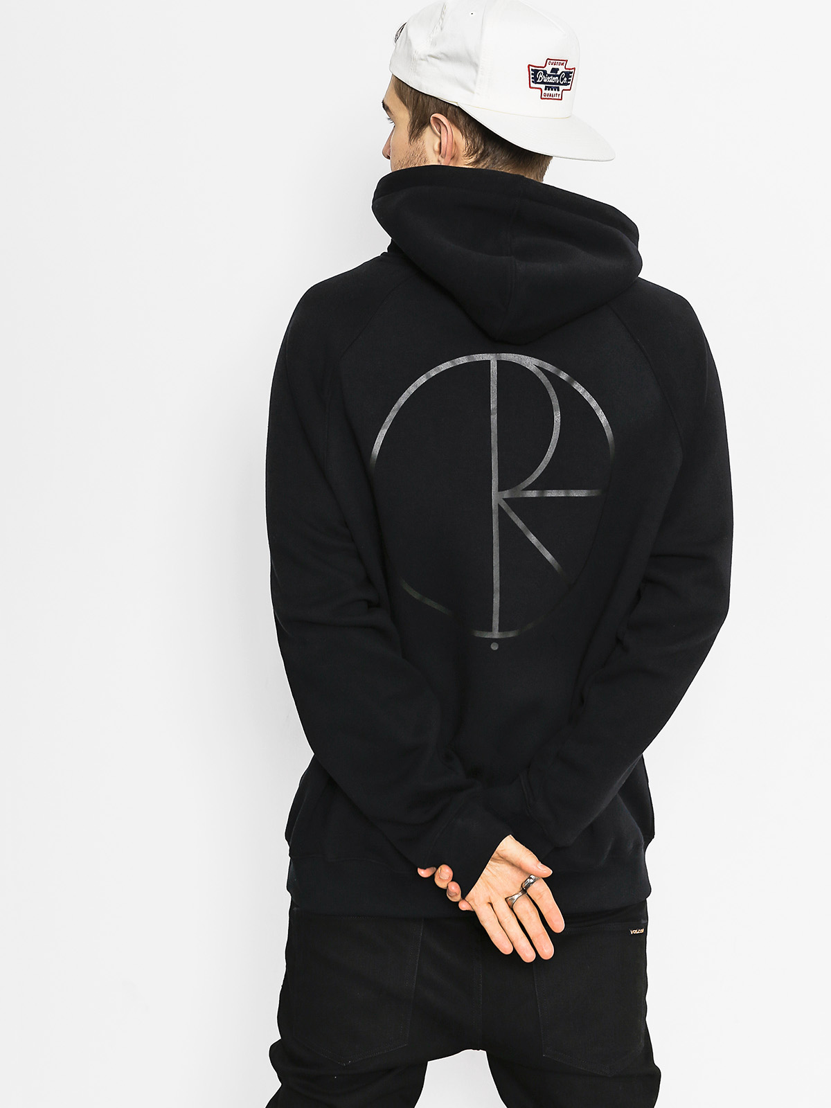 Polar Skate Mikina s kapucí Sk8 Co Half ZHD (black)