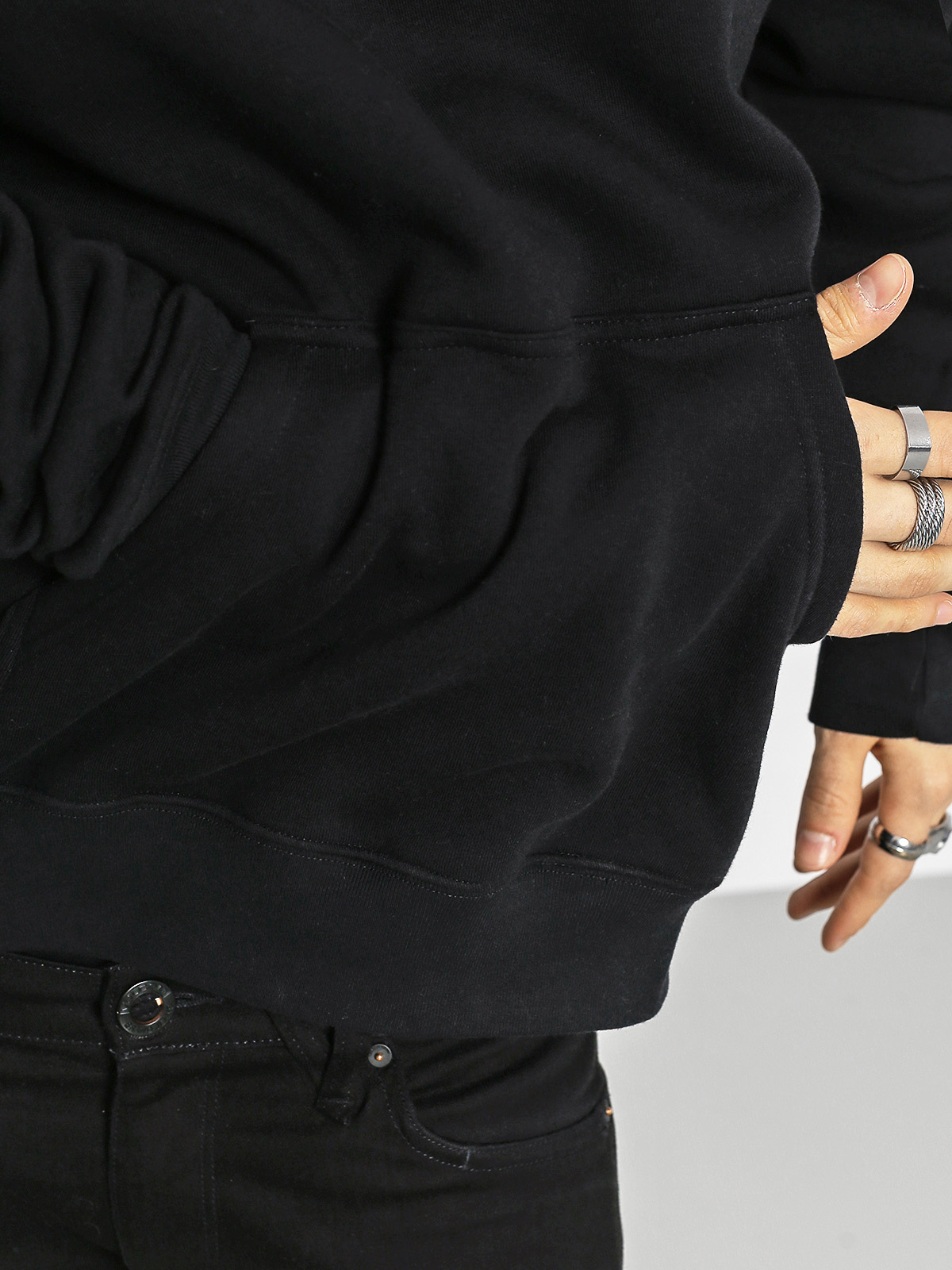 Polar Skate Mikina s kapucí Sk8 Co Half ZHD (black)