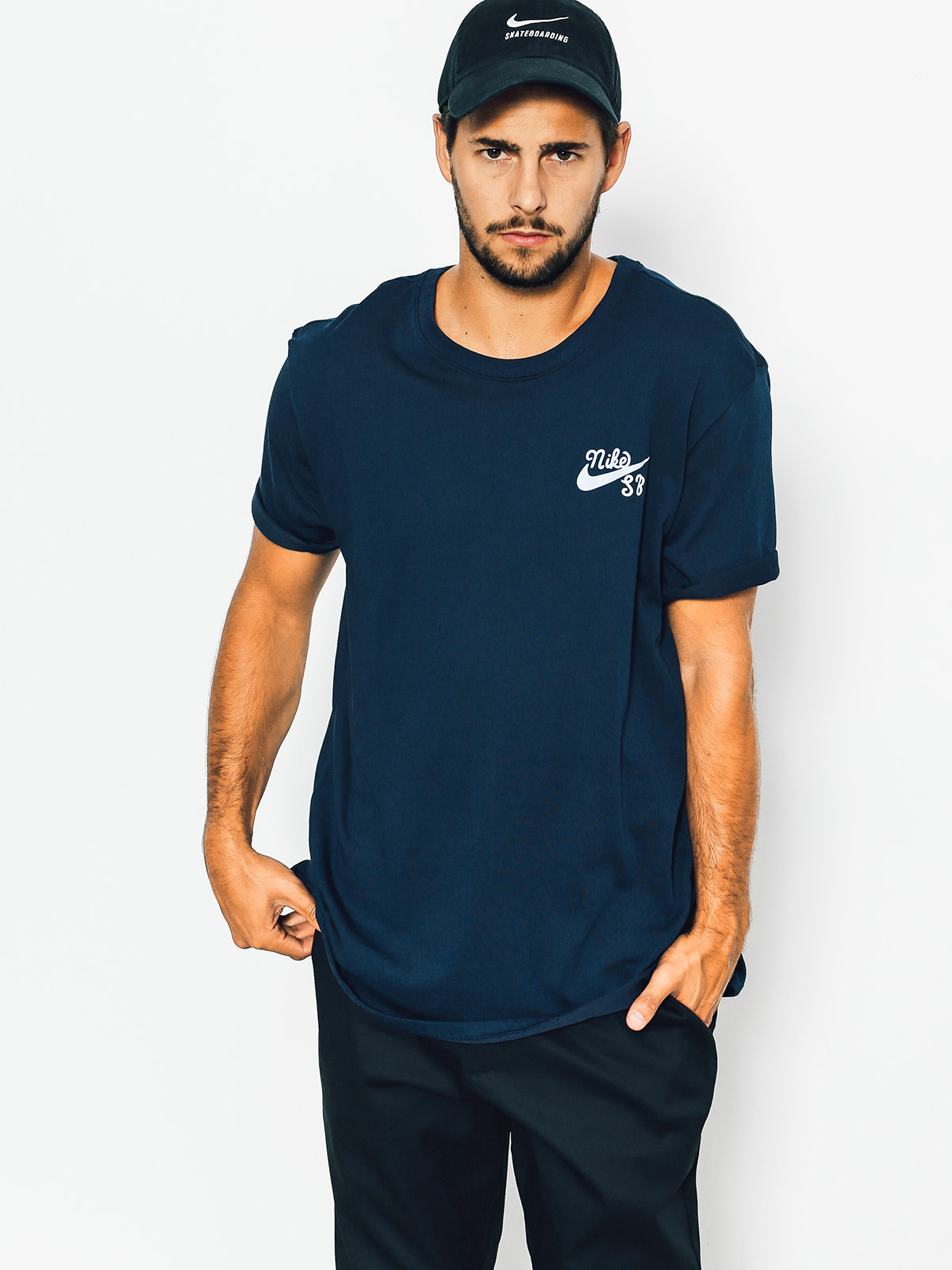 Nike SB Tričko Nk Sb Dry Dfc Whale (obsidian/hydrogen blue)