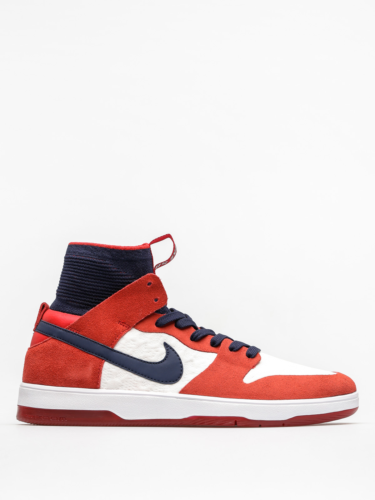 Nike SB Boty Sb Zoom Dunk High Elite ervena university red college navy white