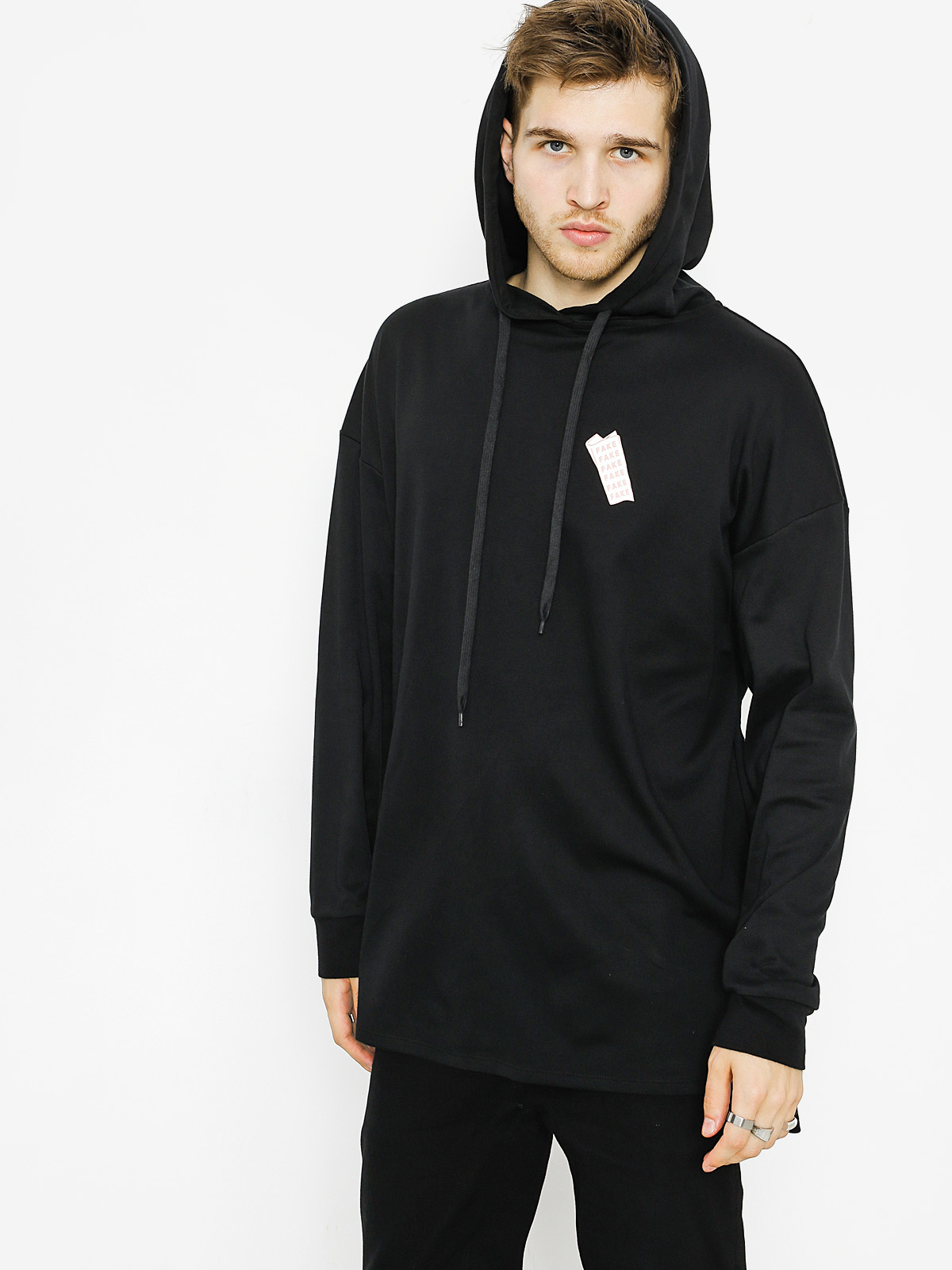 Mikina s kapucí Intruz Fake HD (black)