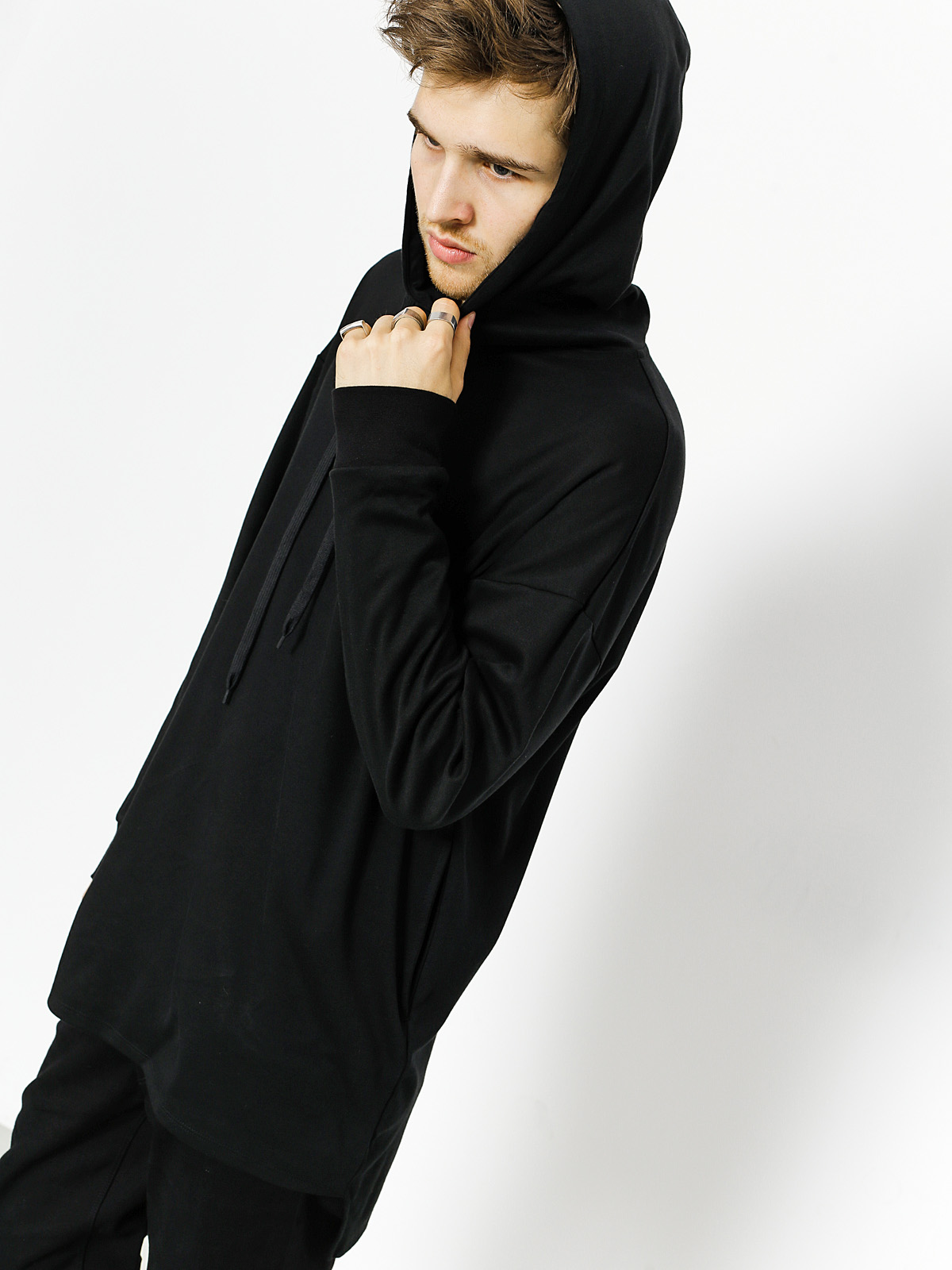 Mikina s kapucí Intruz Fake HD (black)