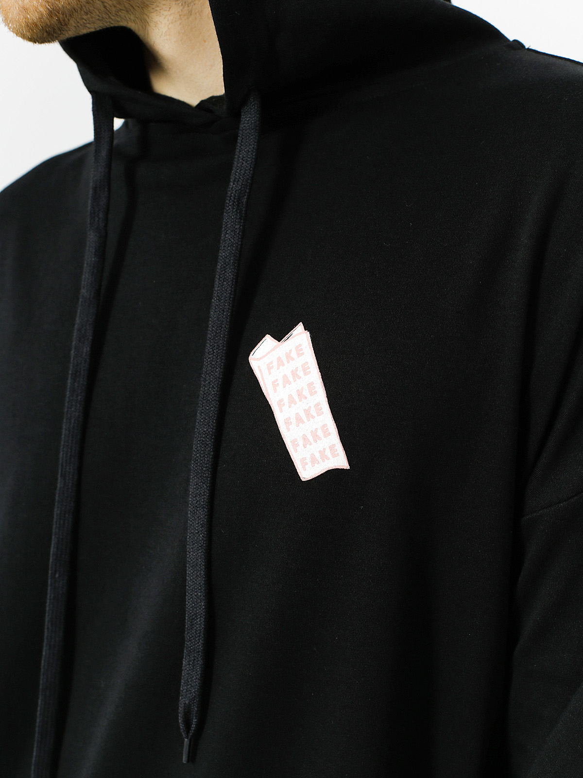 Mikina s kapucí Intruz Fake HD (black)