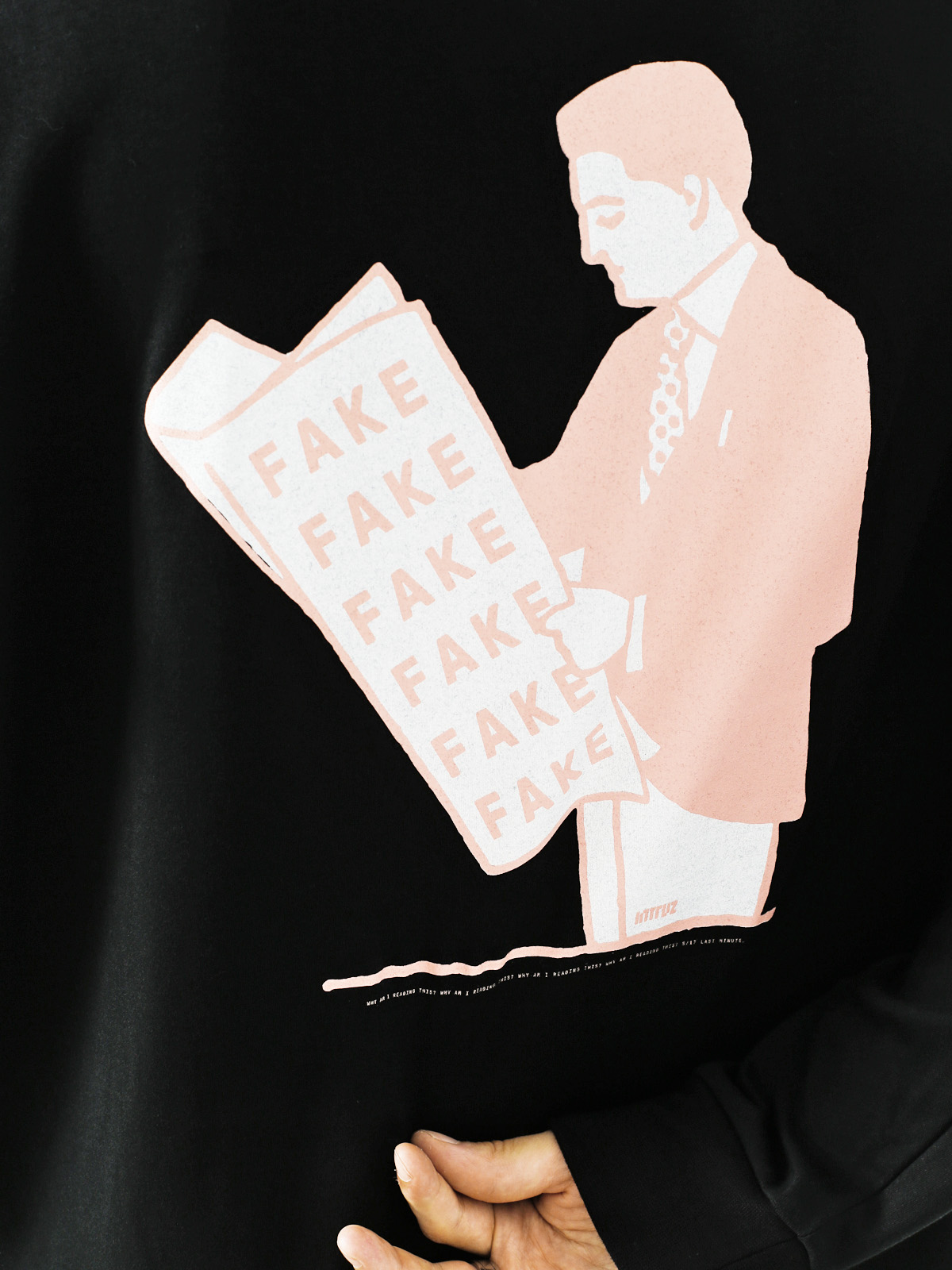 Mikina s kapucí Intruz Fake HD (black)