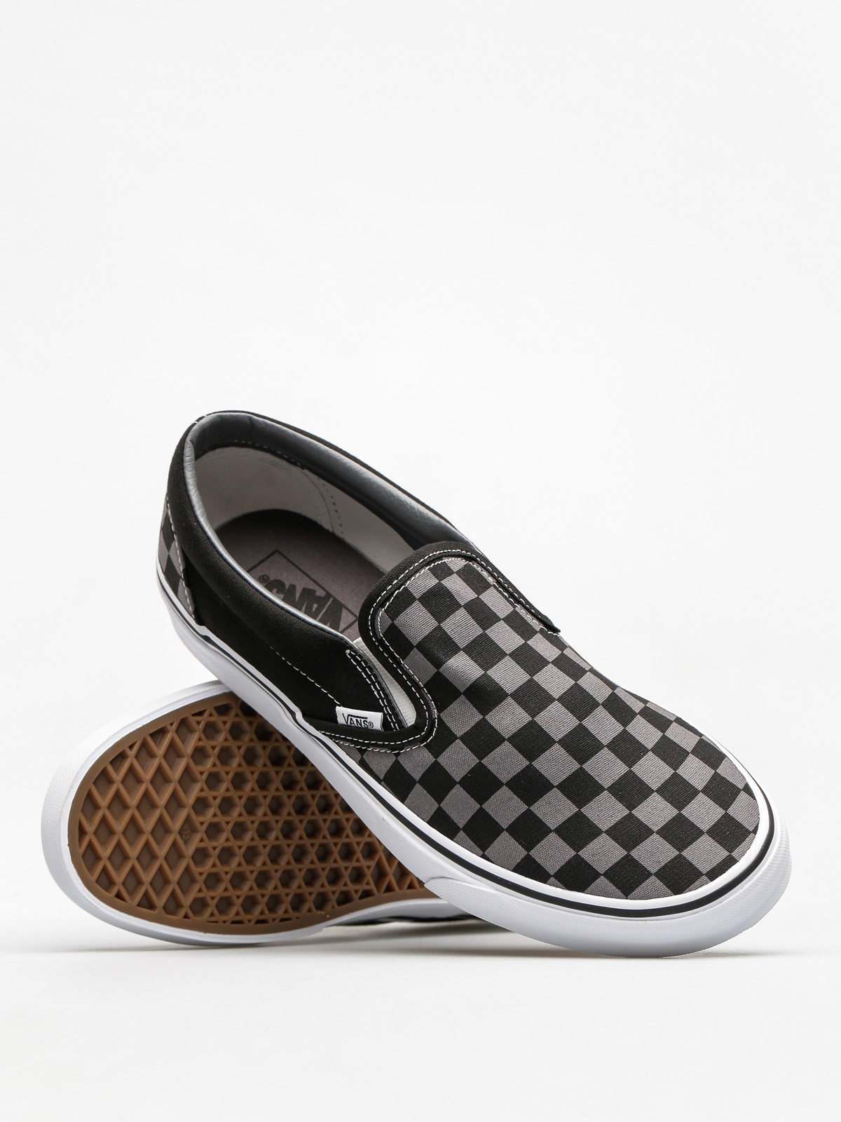 Boty Vans Classic Slip On (black/pewter checkerboard) Boty Vans Classic Slip On (black/pewter checkerboard)