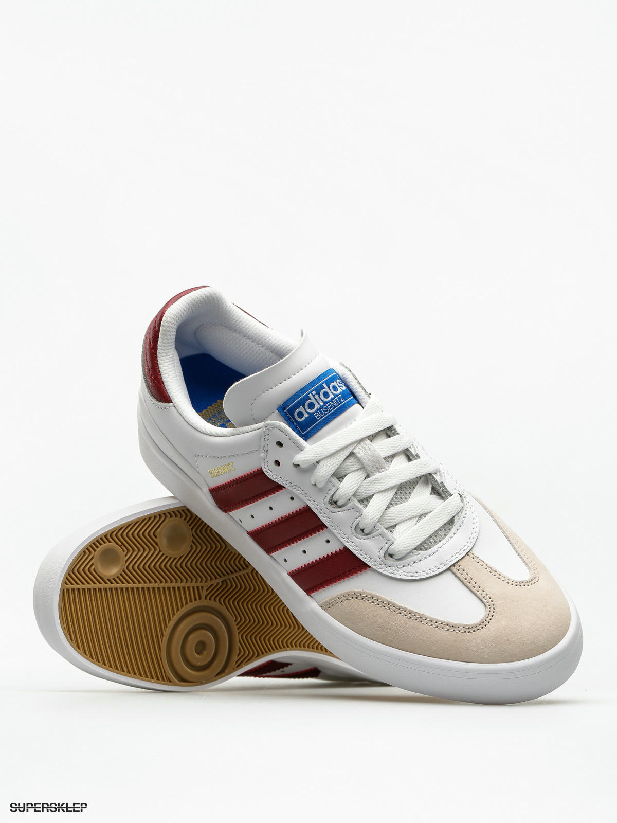 Adidas busenitz vulc samba sales rx white & burgundy shoes