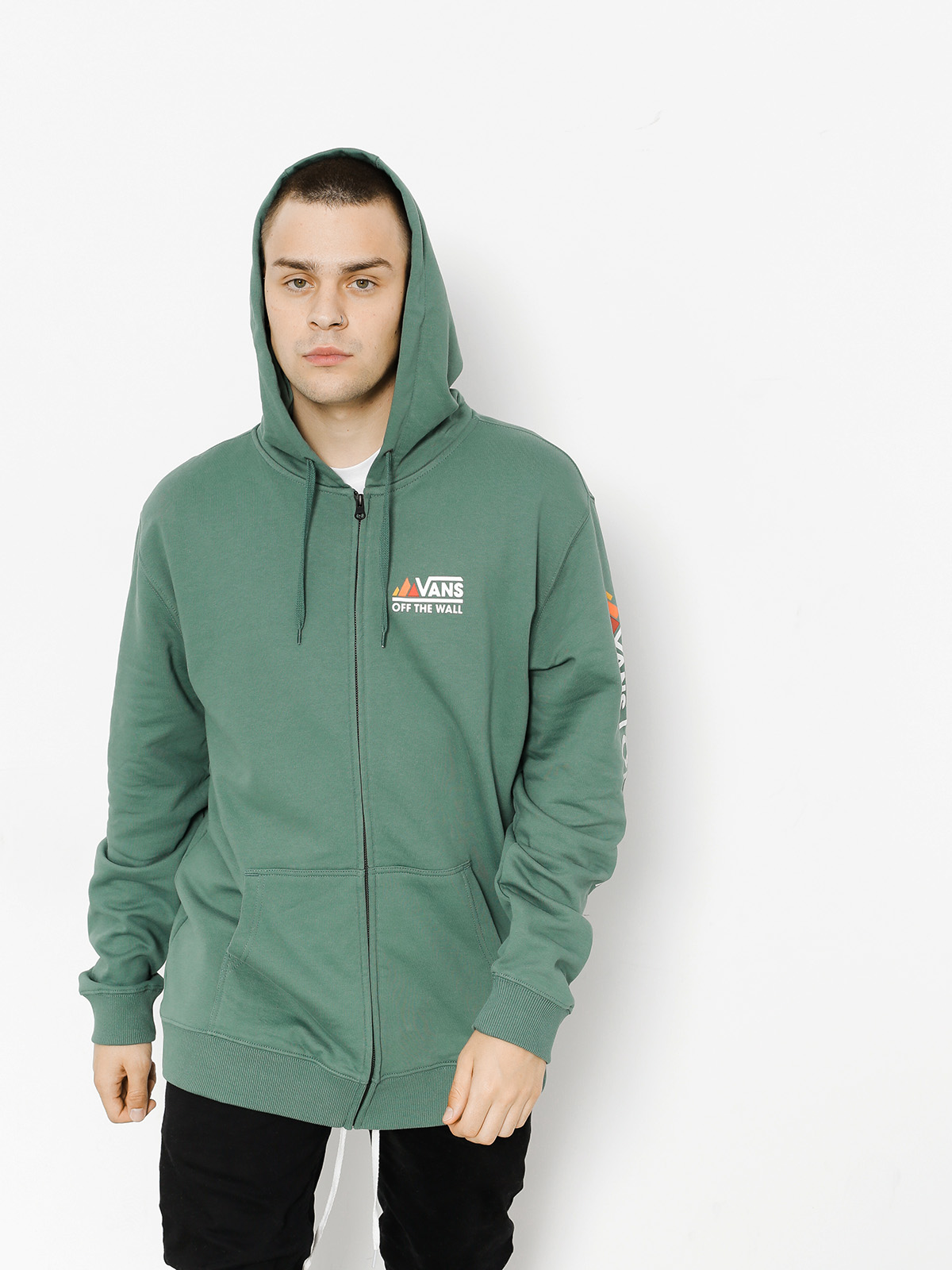 Mikina Vans Peaks Camp Zip (dark/forest)