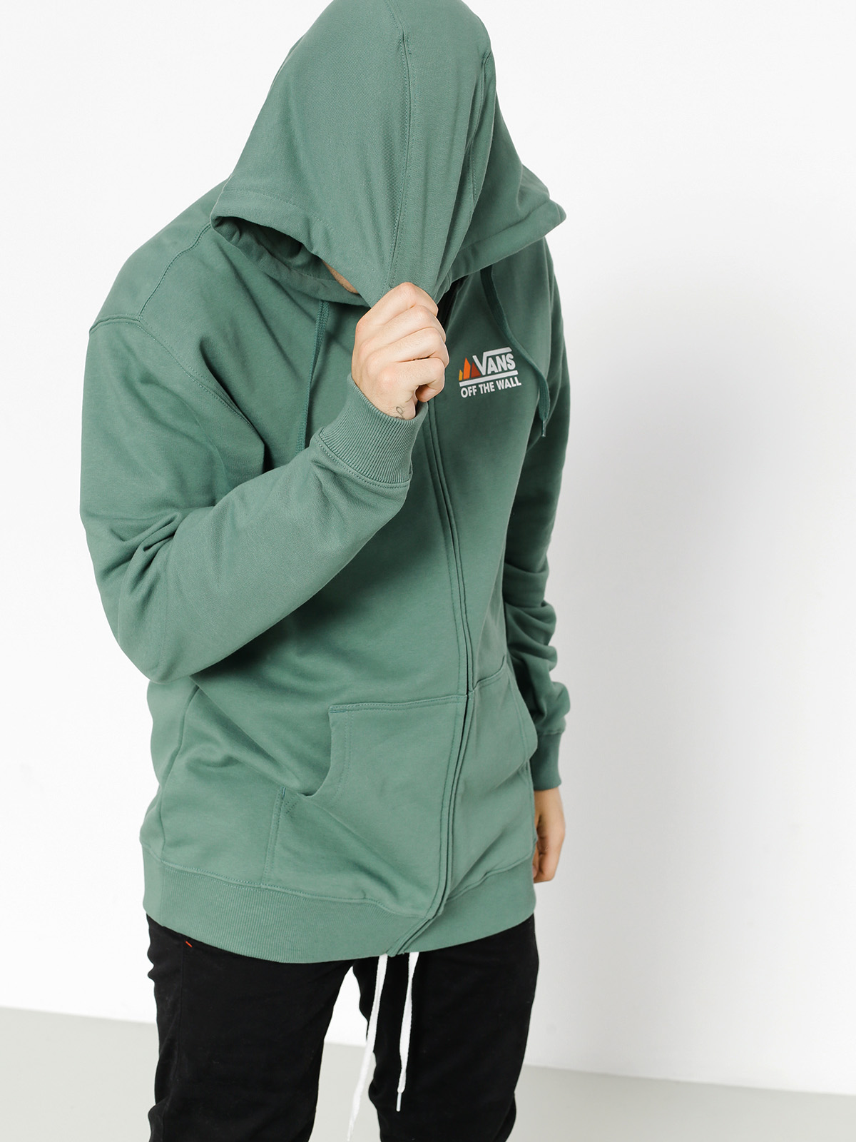 Mikina Vans Peaks Camp Zip (dark/forest)