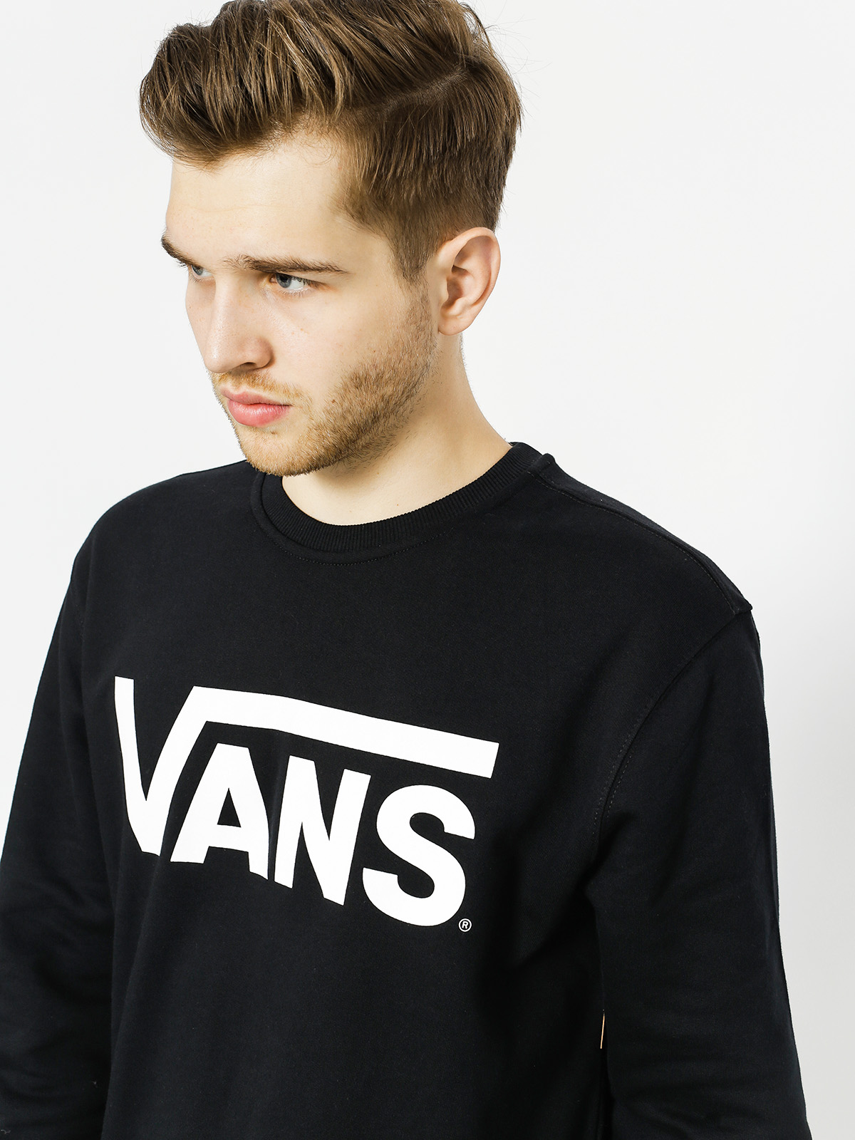 Mikina Vans Classic Crew (black/white)