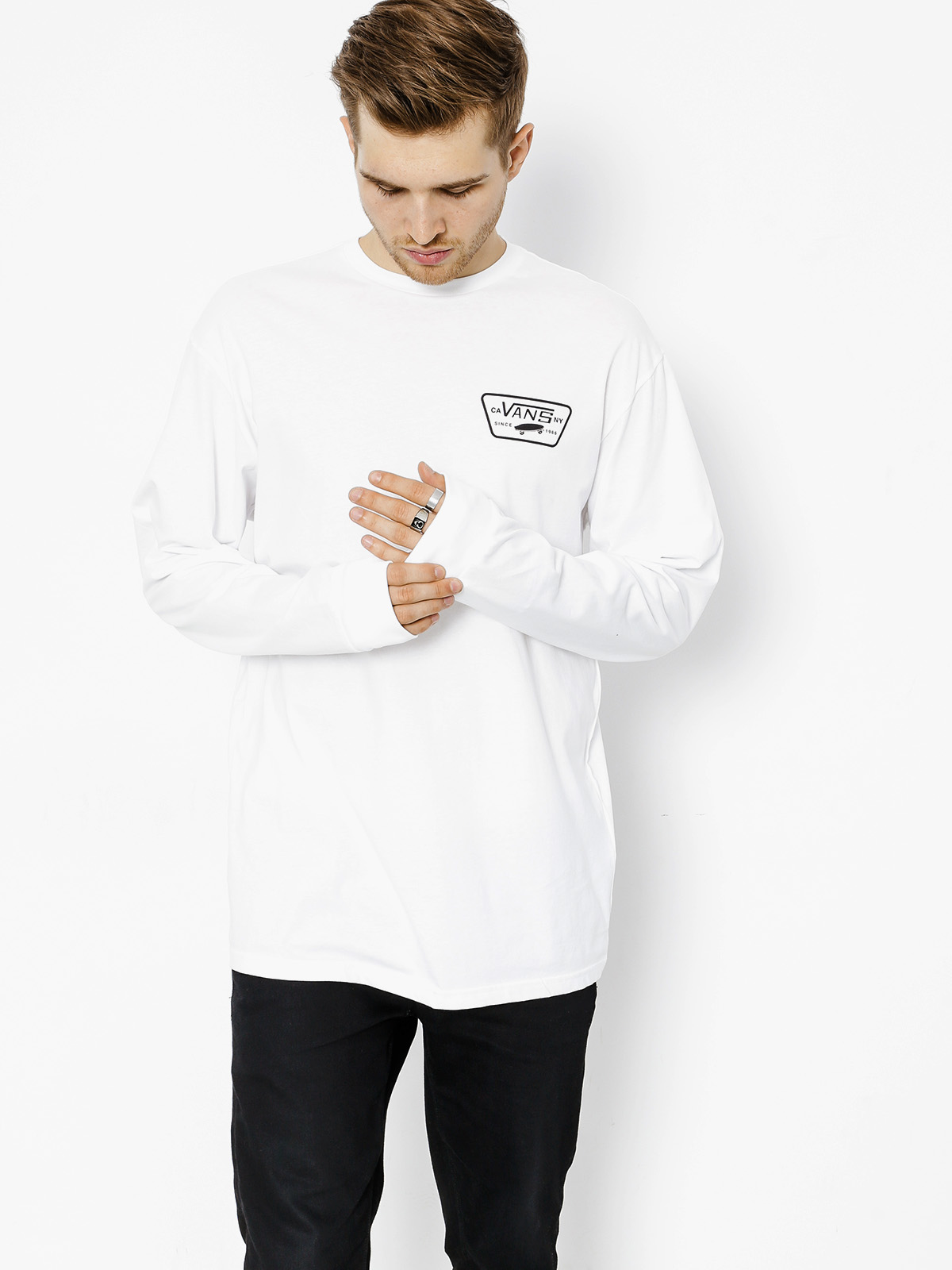 Triko Vans Full Patch Back (white/black)