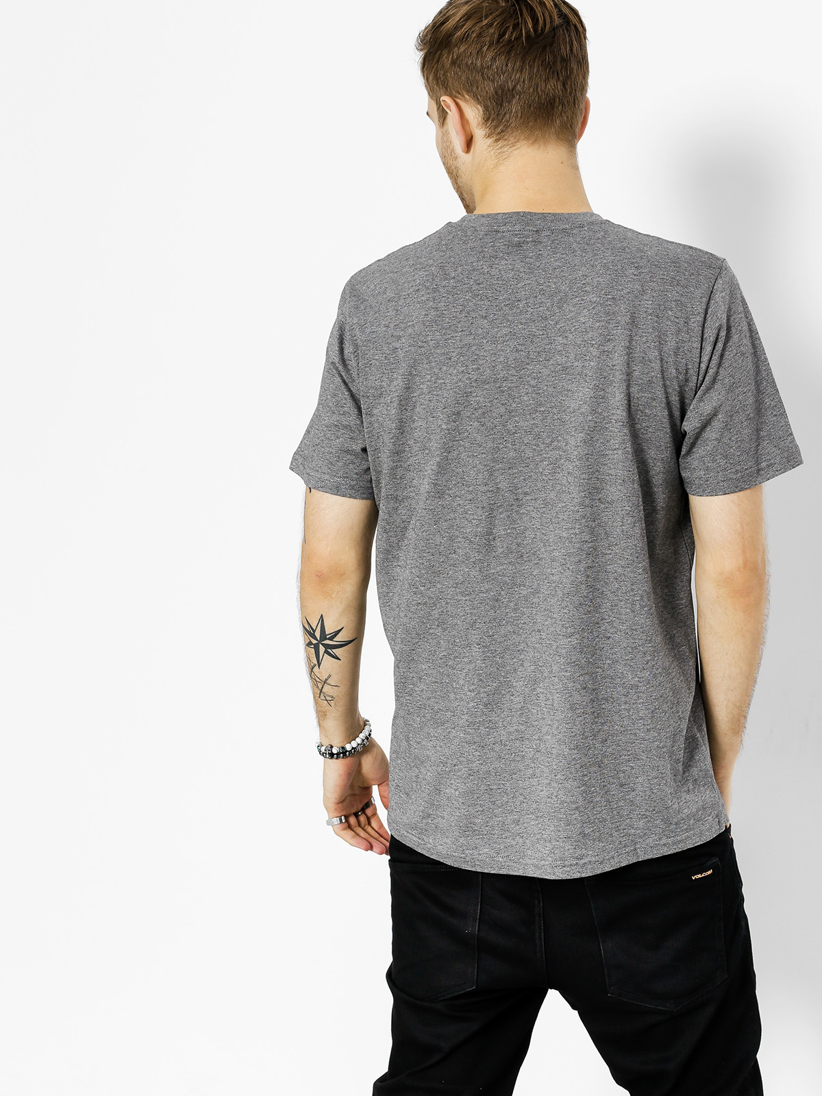 Tričko Carhartt Script (dark grey heather/white)