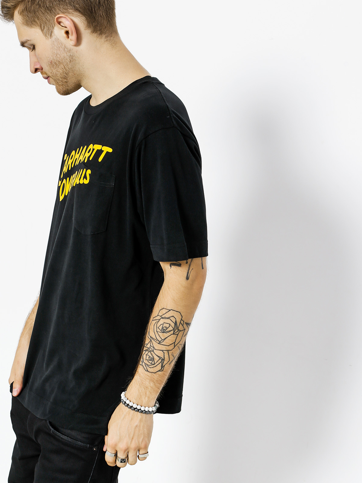 Tričko Carhartt Krainz Overalls (black/quince)