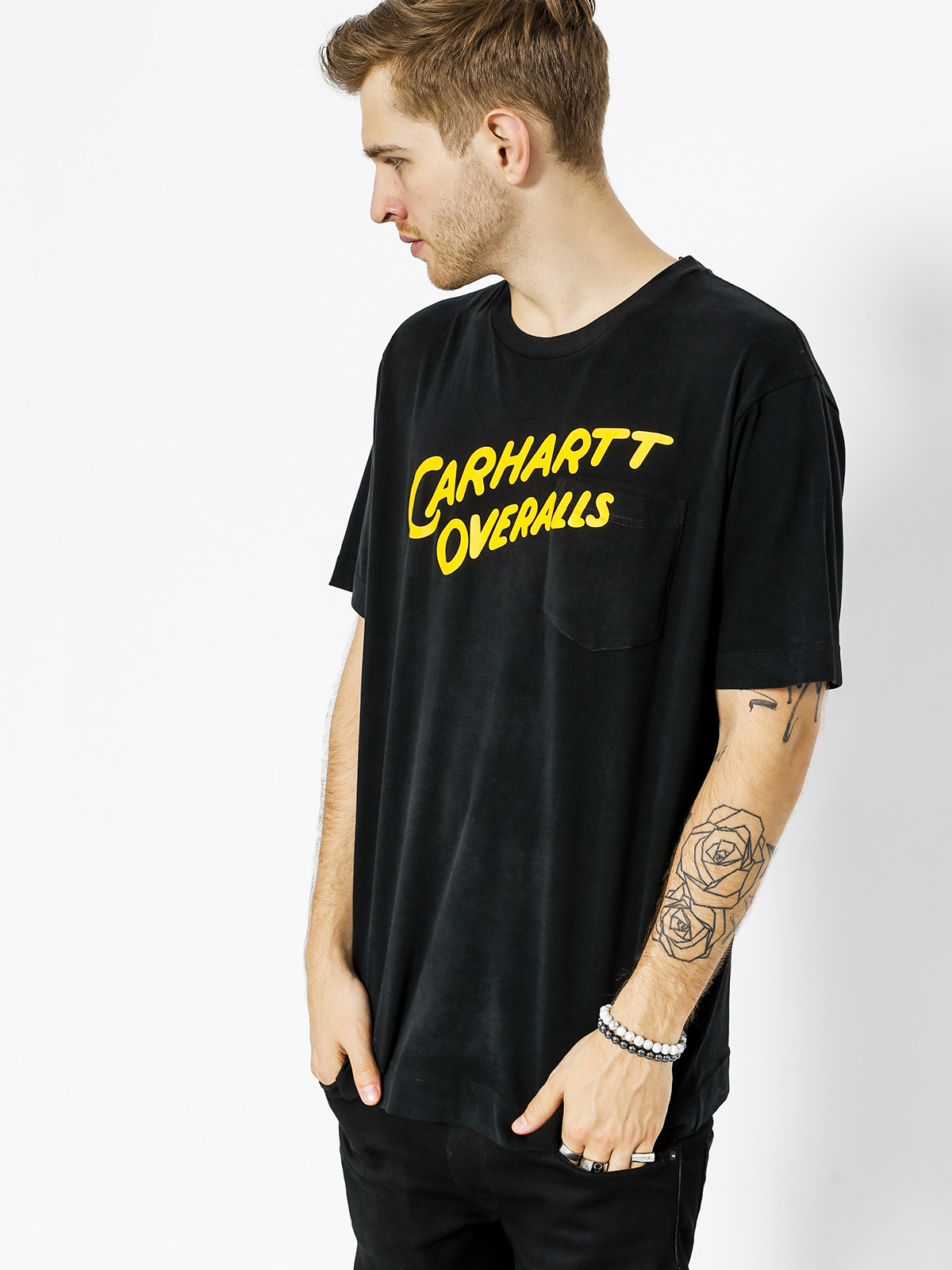 Tričko Carhartt Krainz Overalls (black/quince)