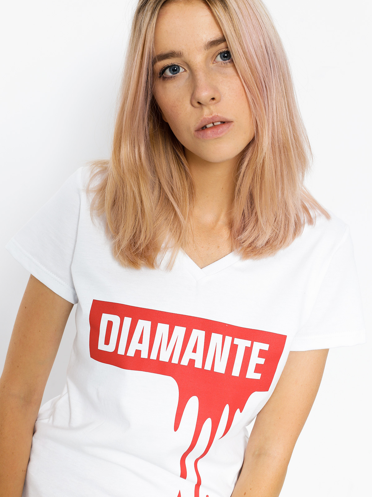 Diamante Wear Tričko Paint Red Wmn (white)
