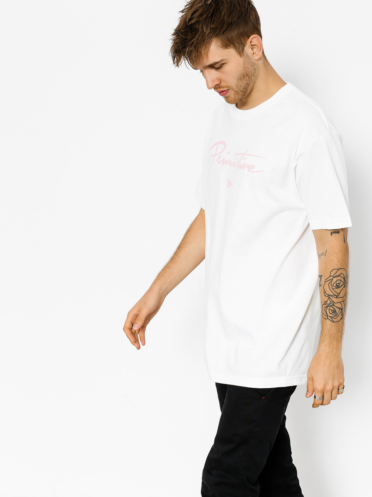 Tričko Primitive Core Logo (white)