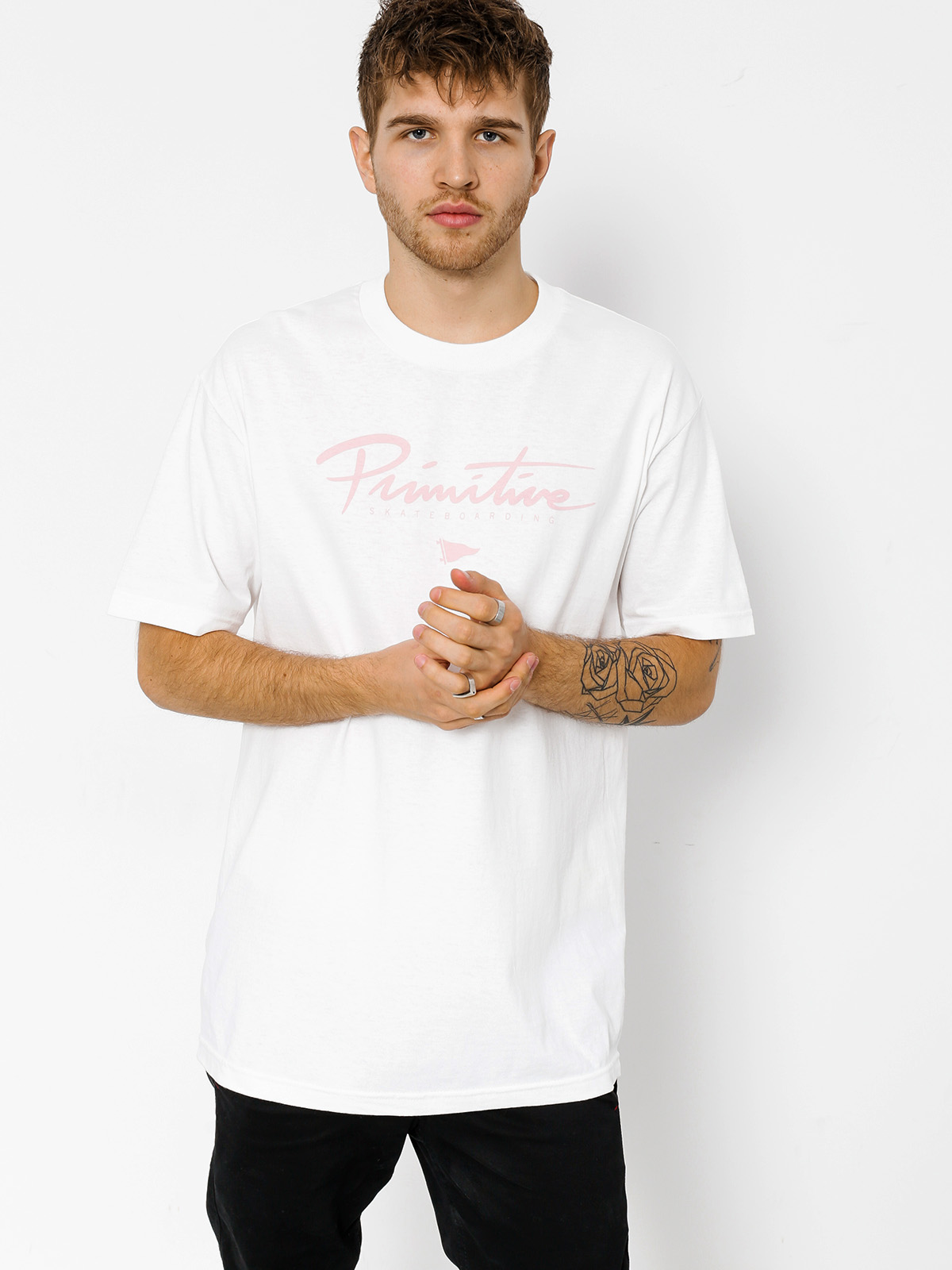 Tričko Primitive Core Logo (white)