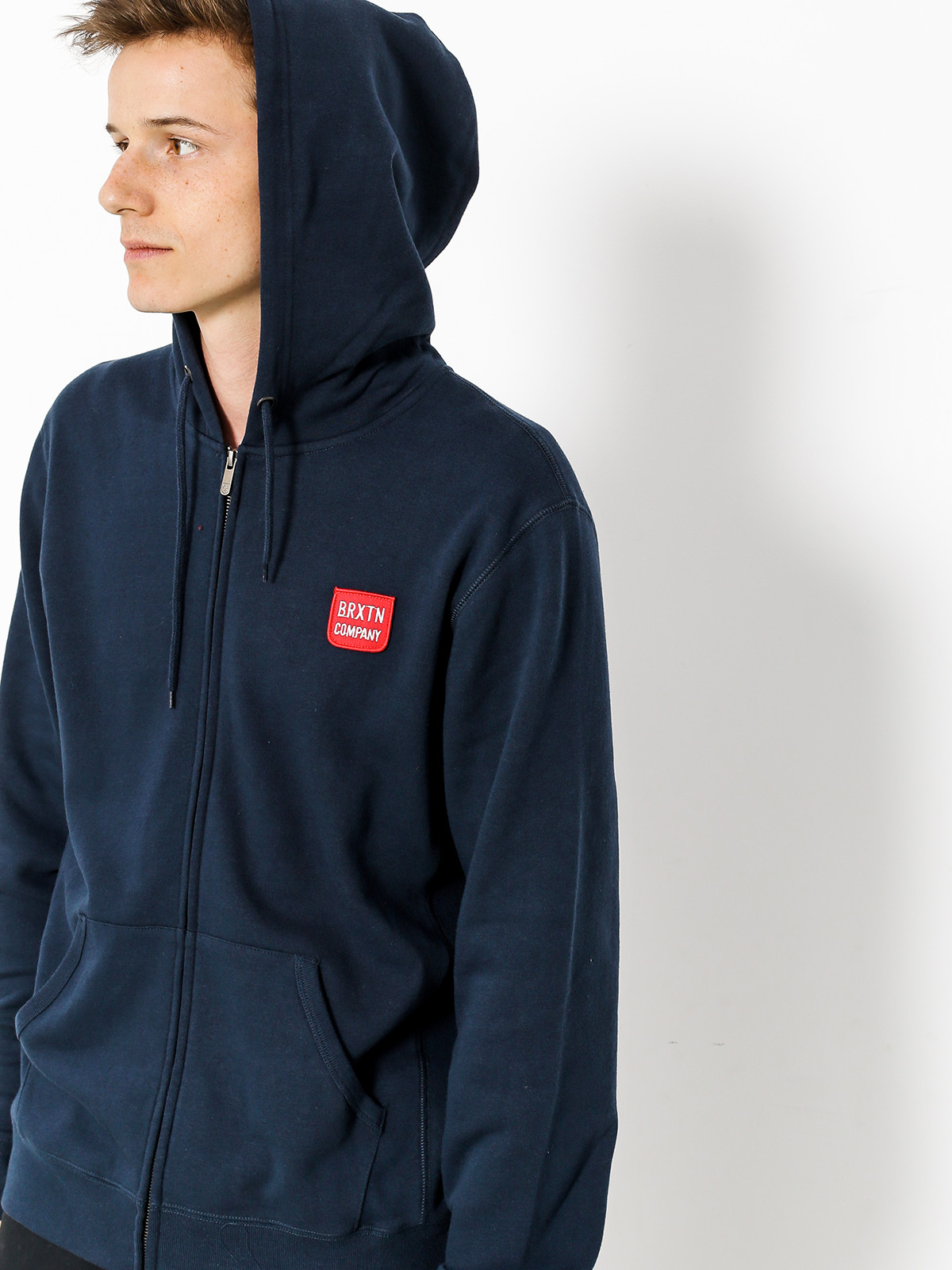 Mikina s kapucí Brixton Bering ZHD (navy)