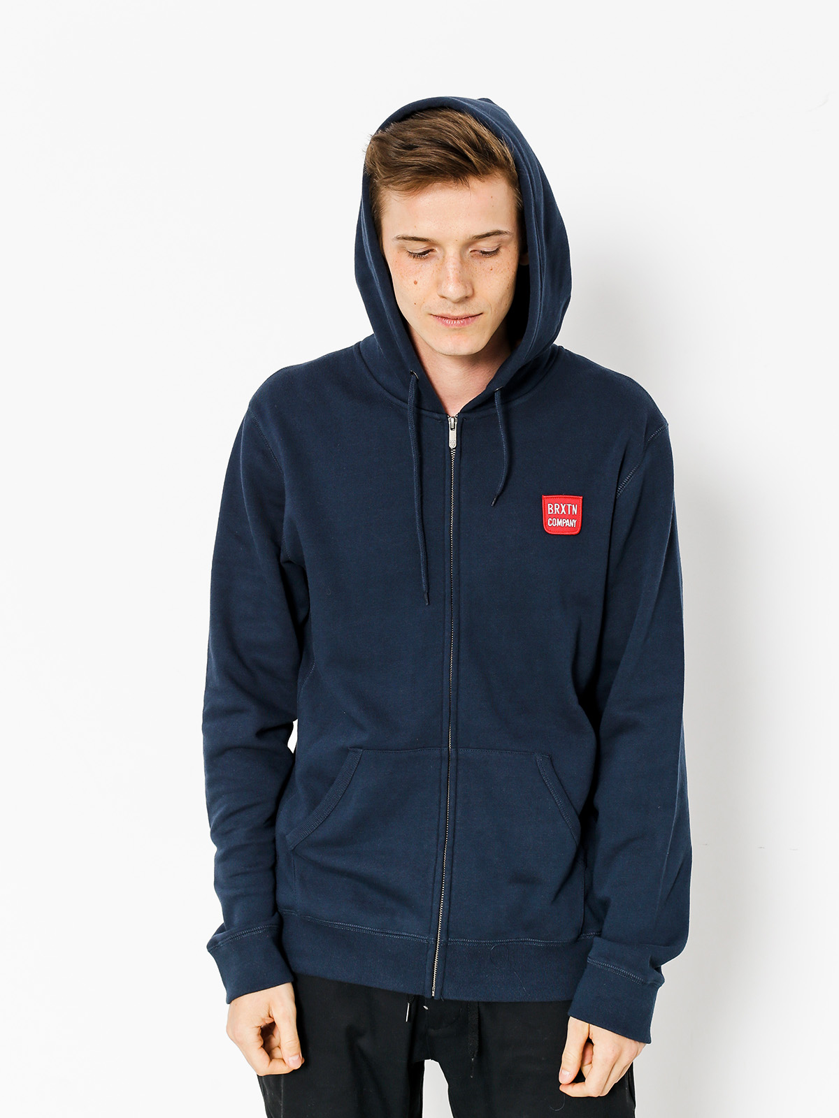 Mikina s kapucí Brixton Bering ZHD (navy)